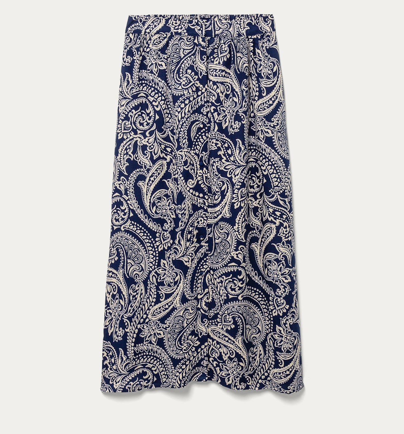 Patterned midi skirt - Beige print