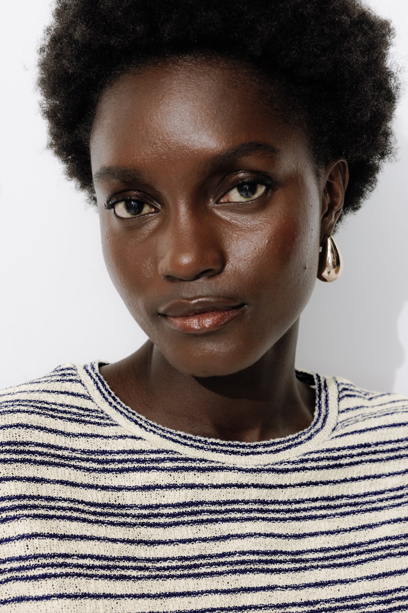 Striped crop top - Blue stripes