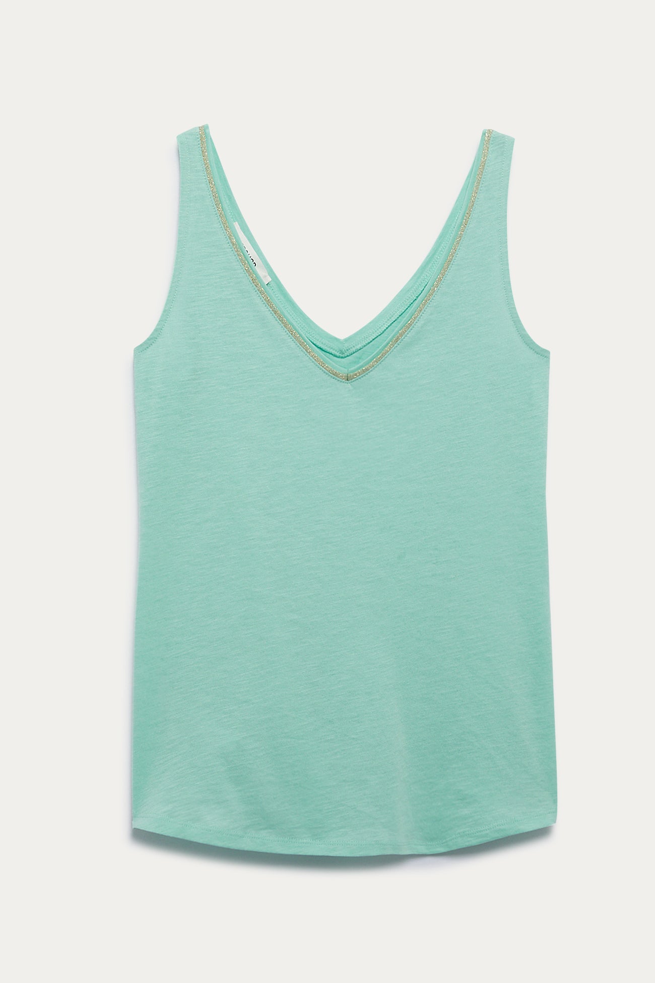 V-neckline strappy top - White