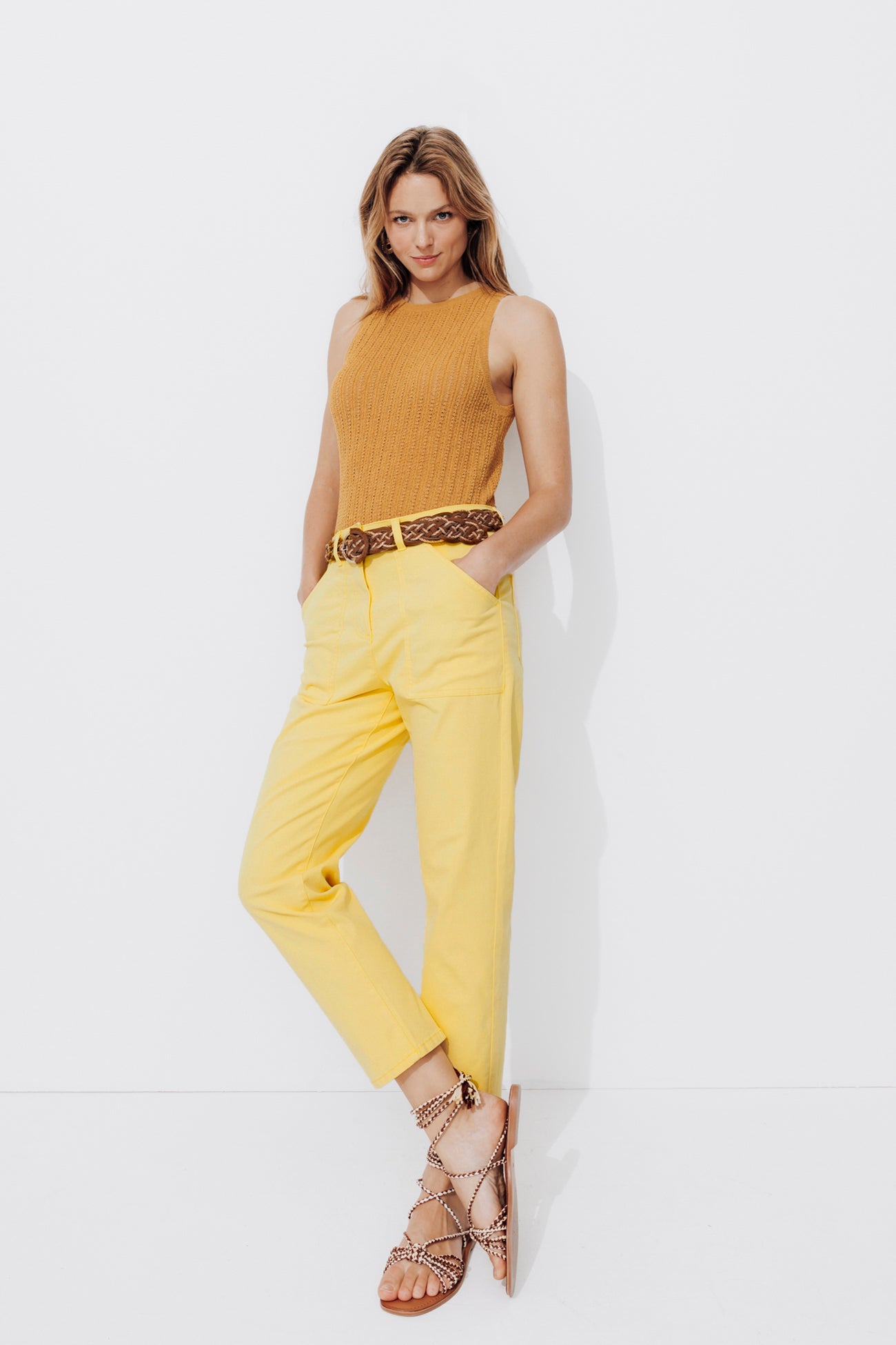 Cotton trousers - Yellow