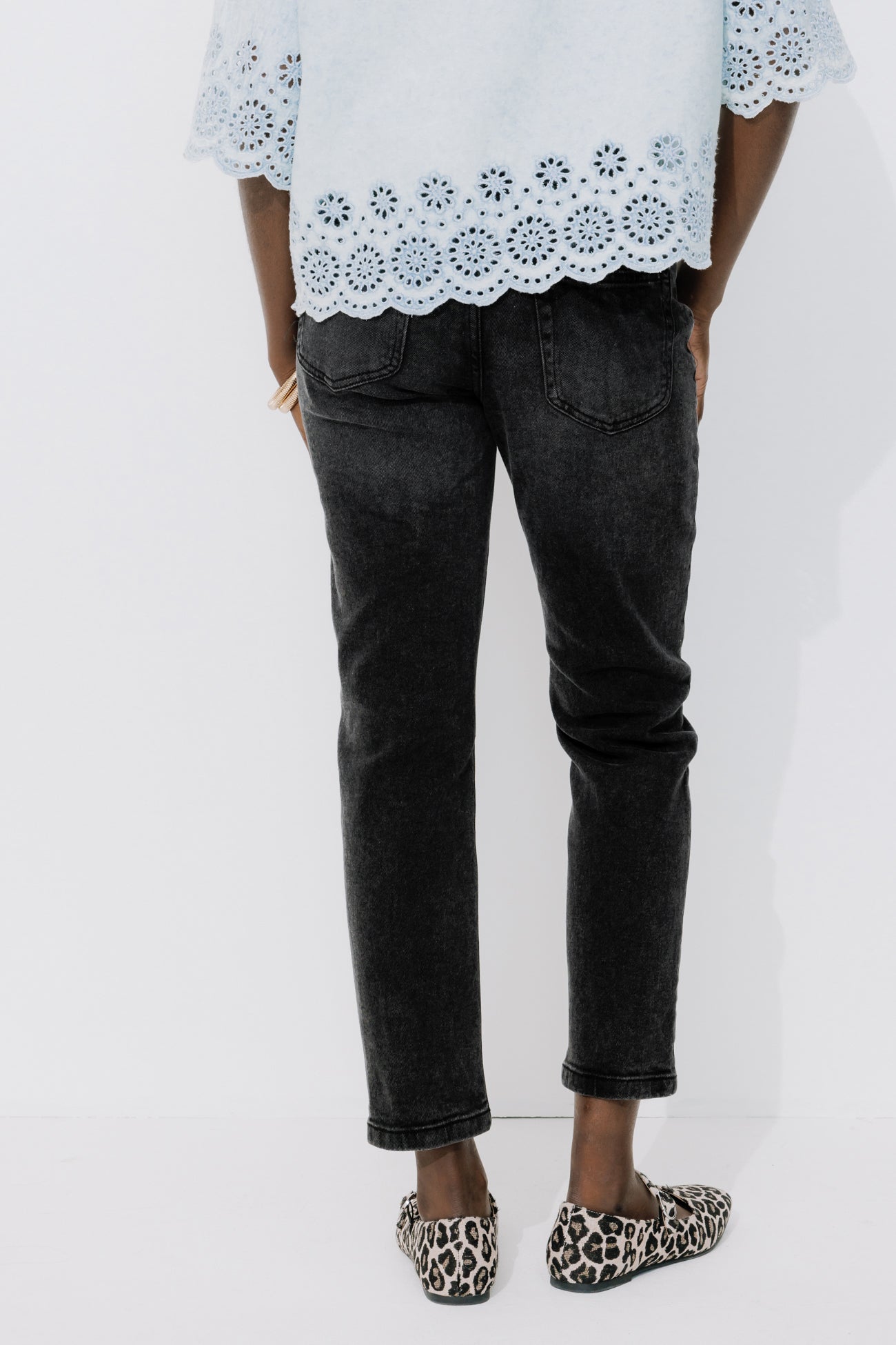 GASTON slim-leg cropped jeans - Light denim