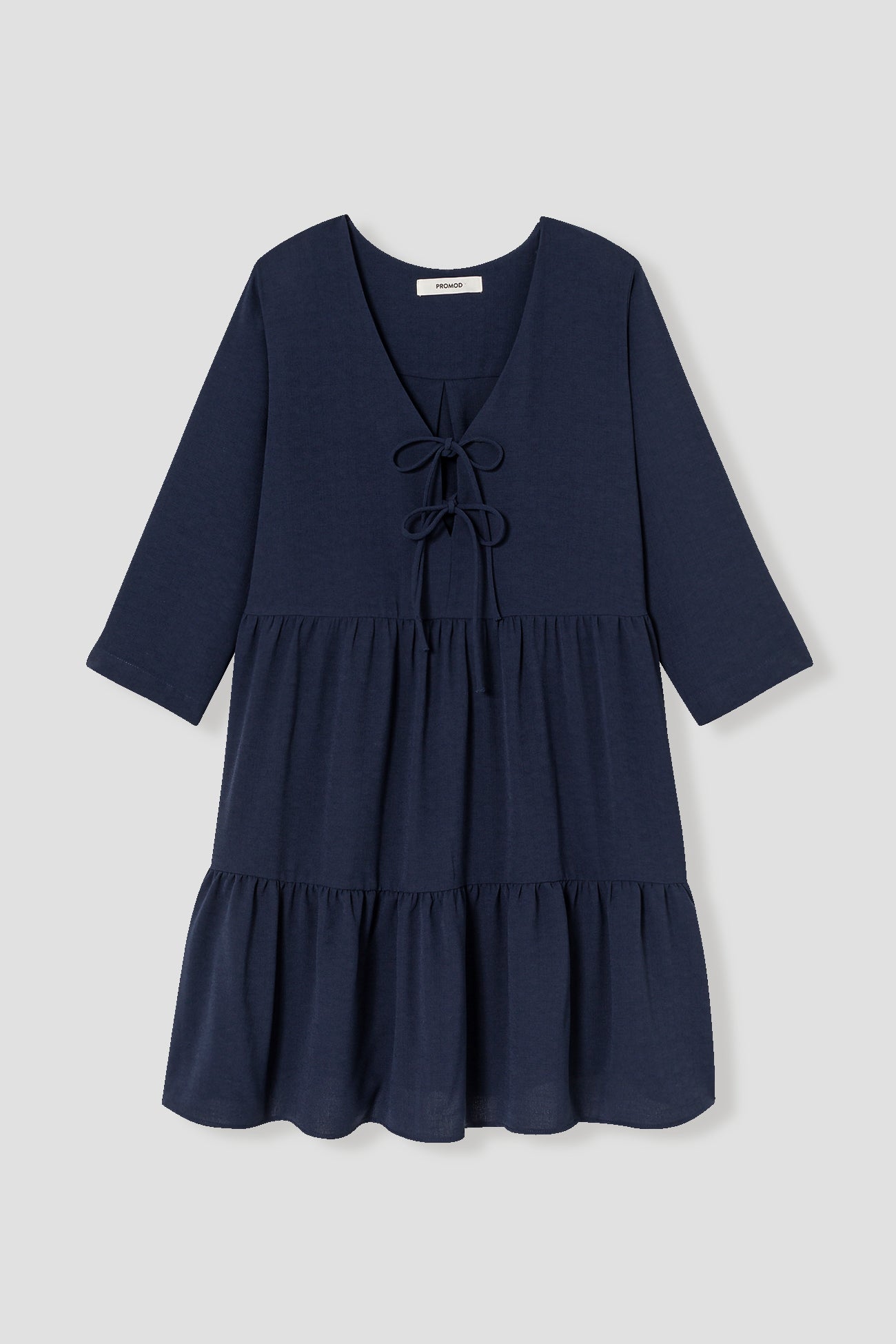 Short plain dress - Red stripes