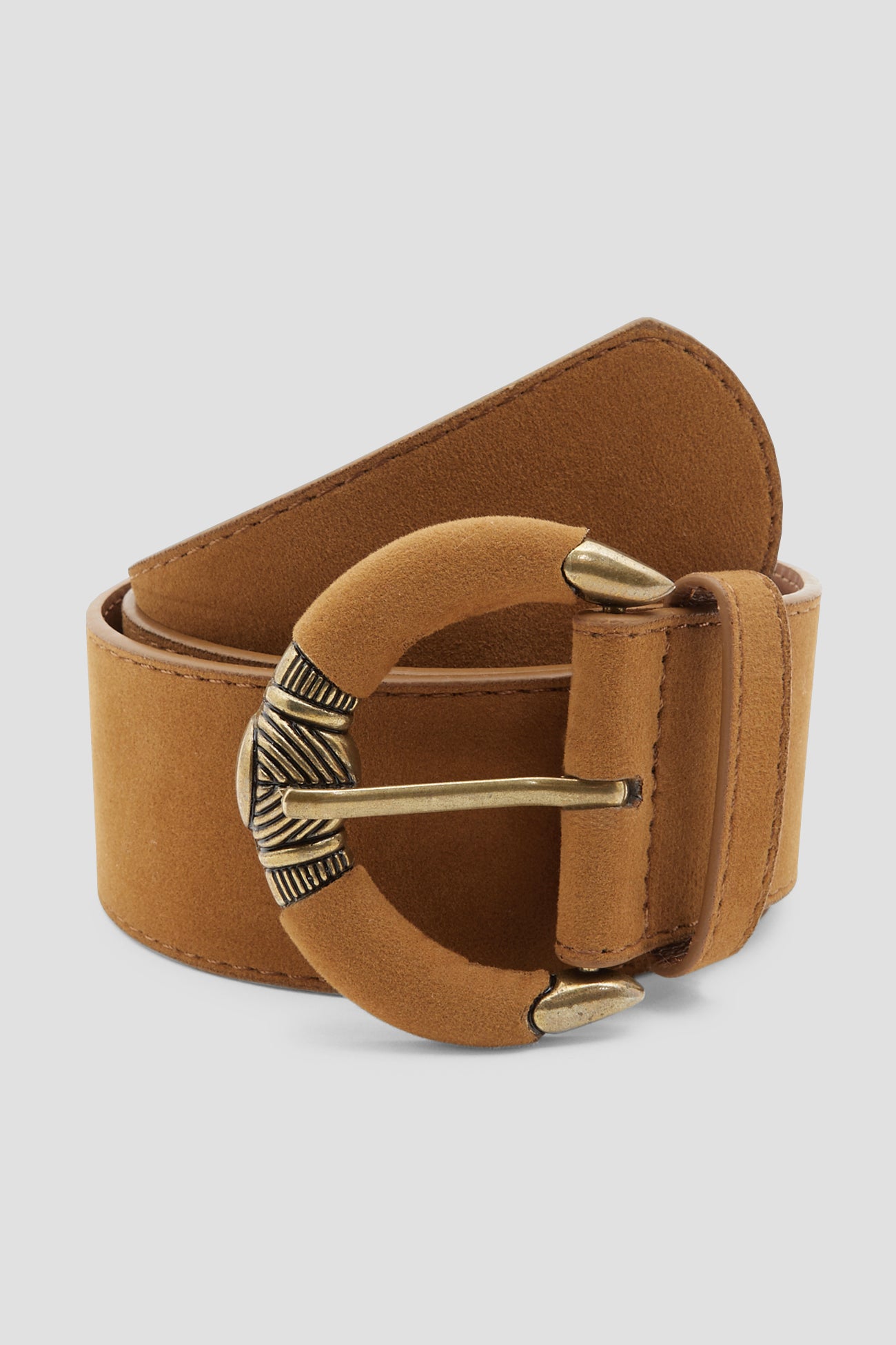 Wide belt - Camel