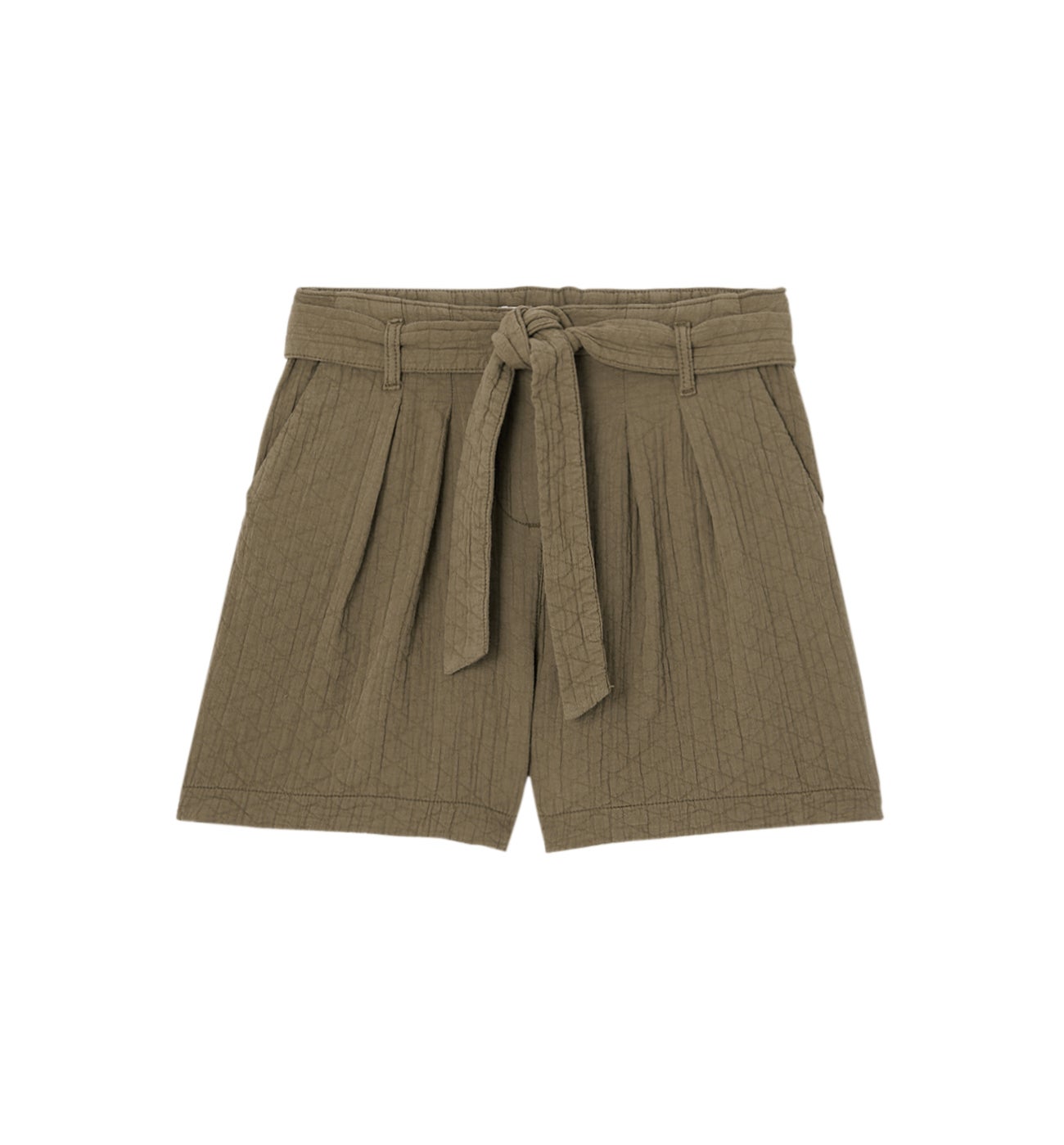 Plain padded shorts - Beige