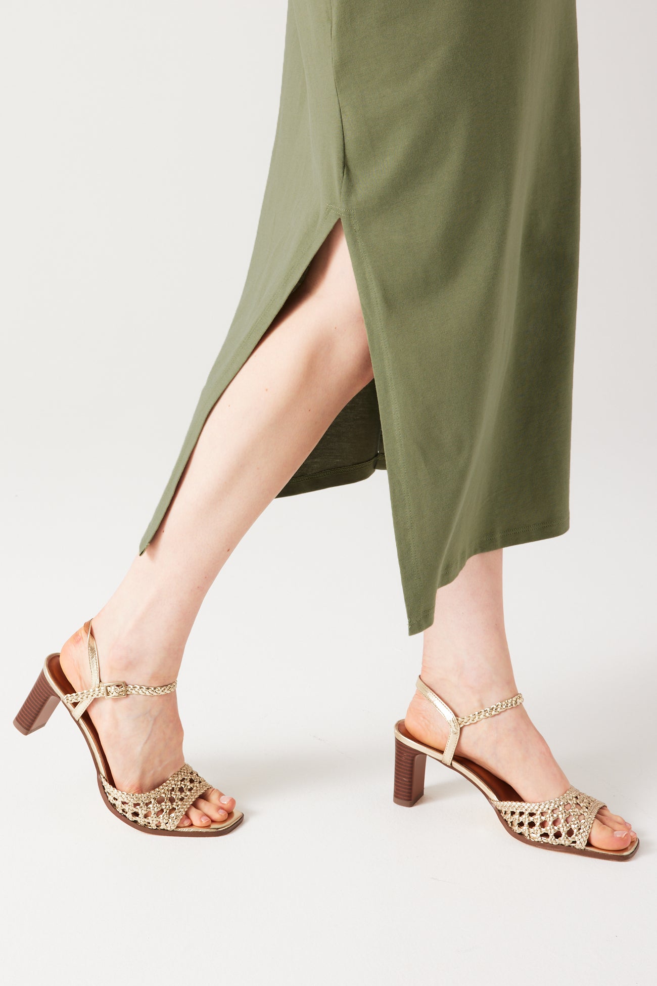 Long t-shirt dress - Khaki