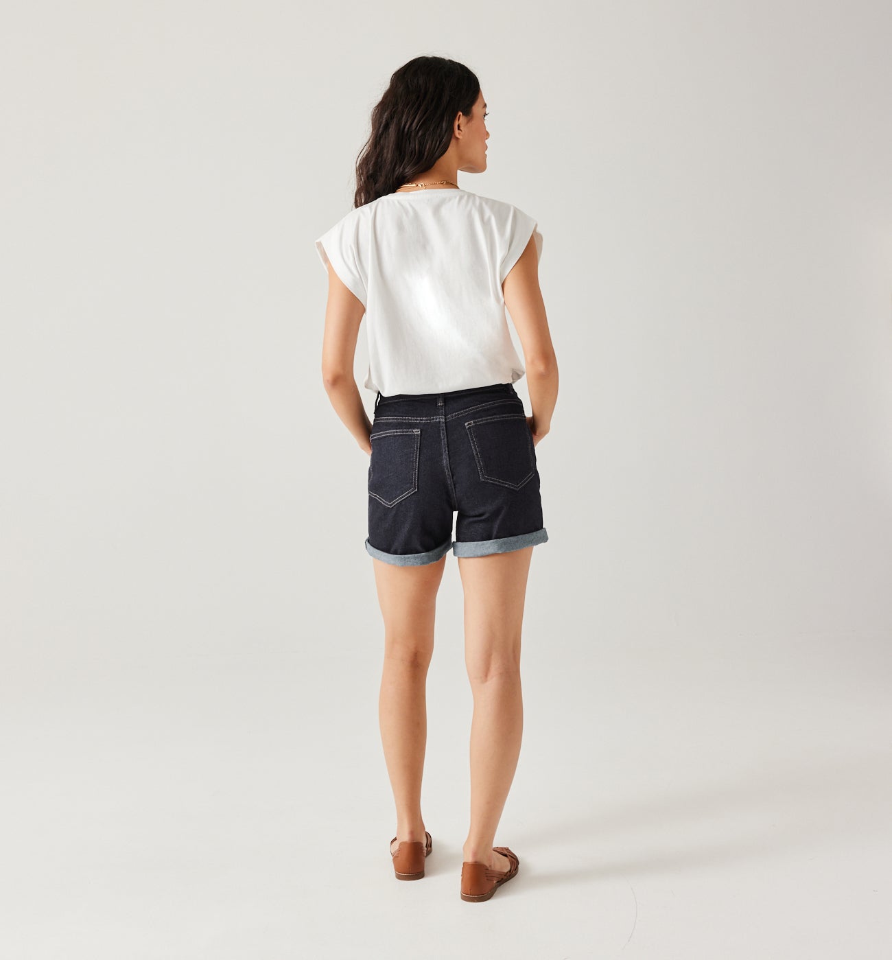 Denim shorts - Grey denim