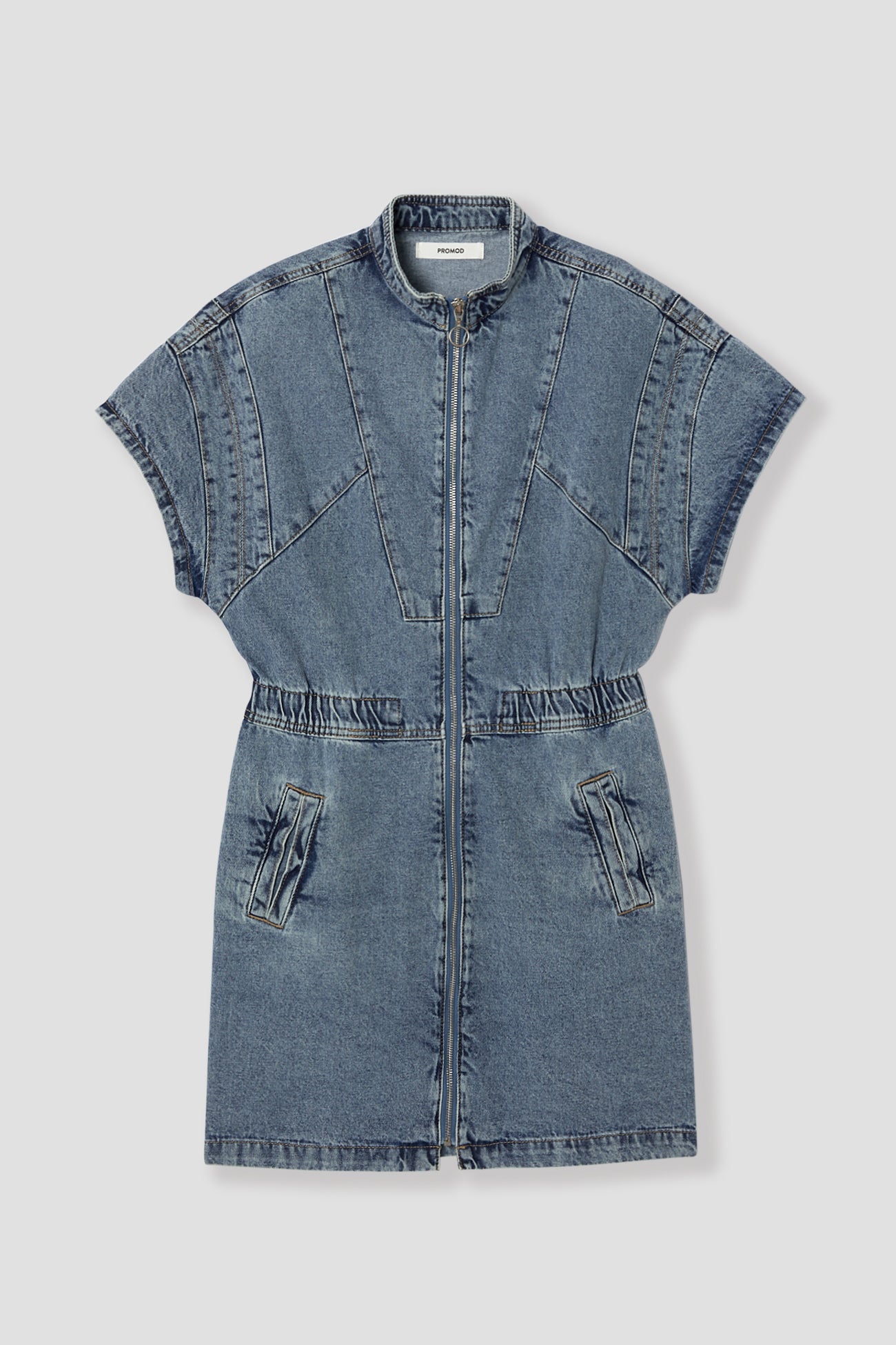 Short denim dress - Medium denim