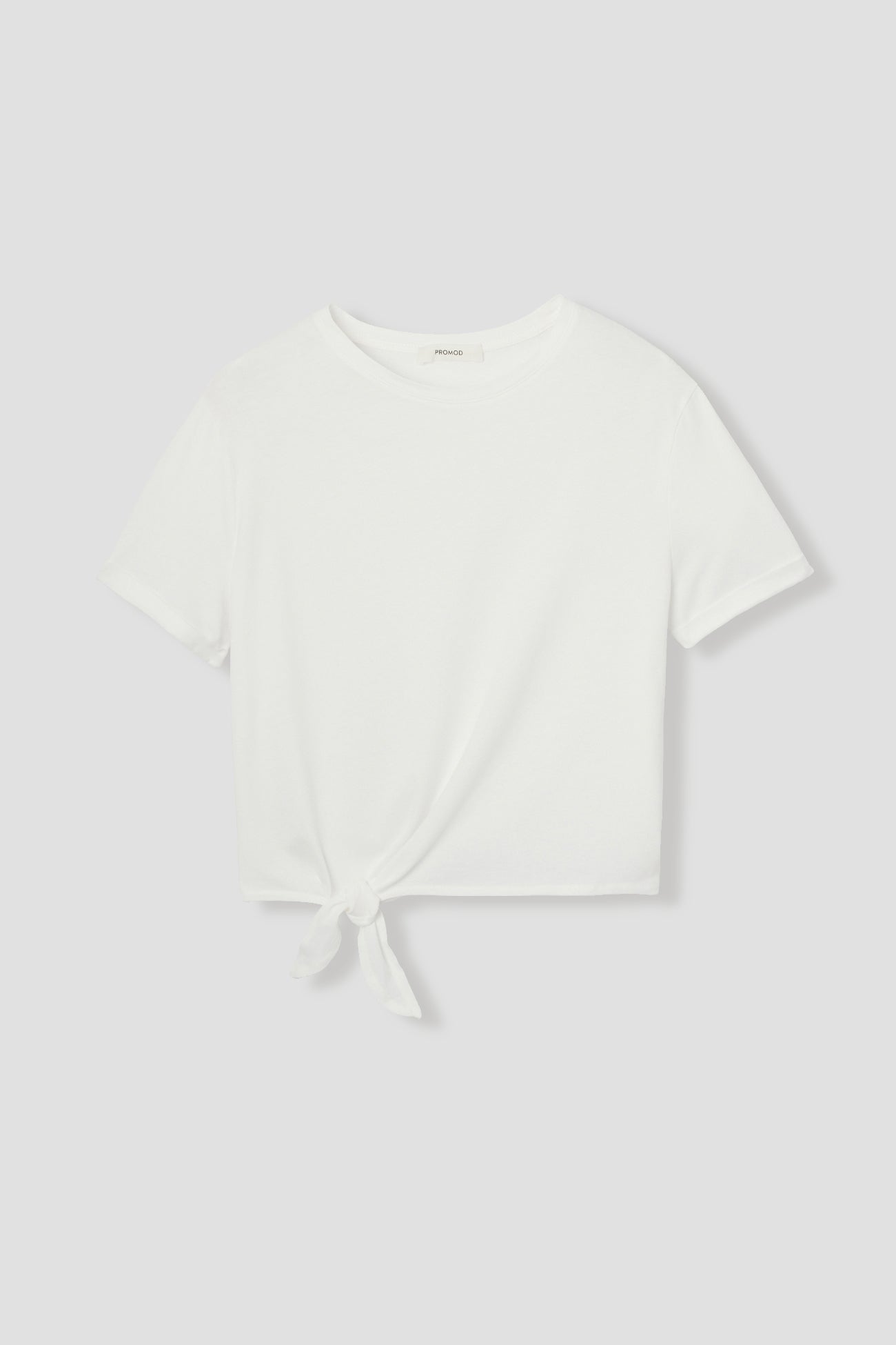 Knotted crop t-shirt - Khaki