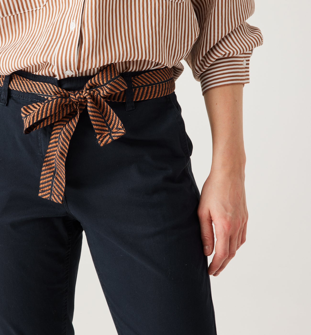 Belted chinos - Ochre