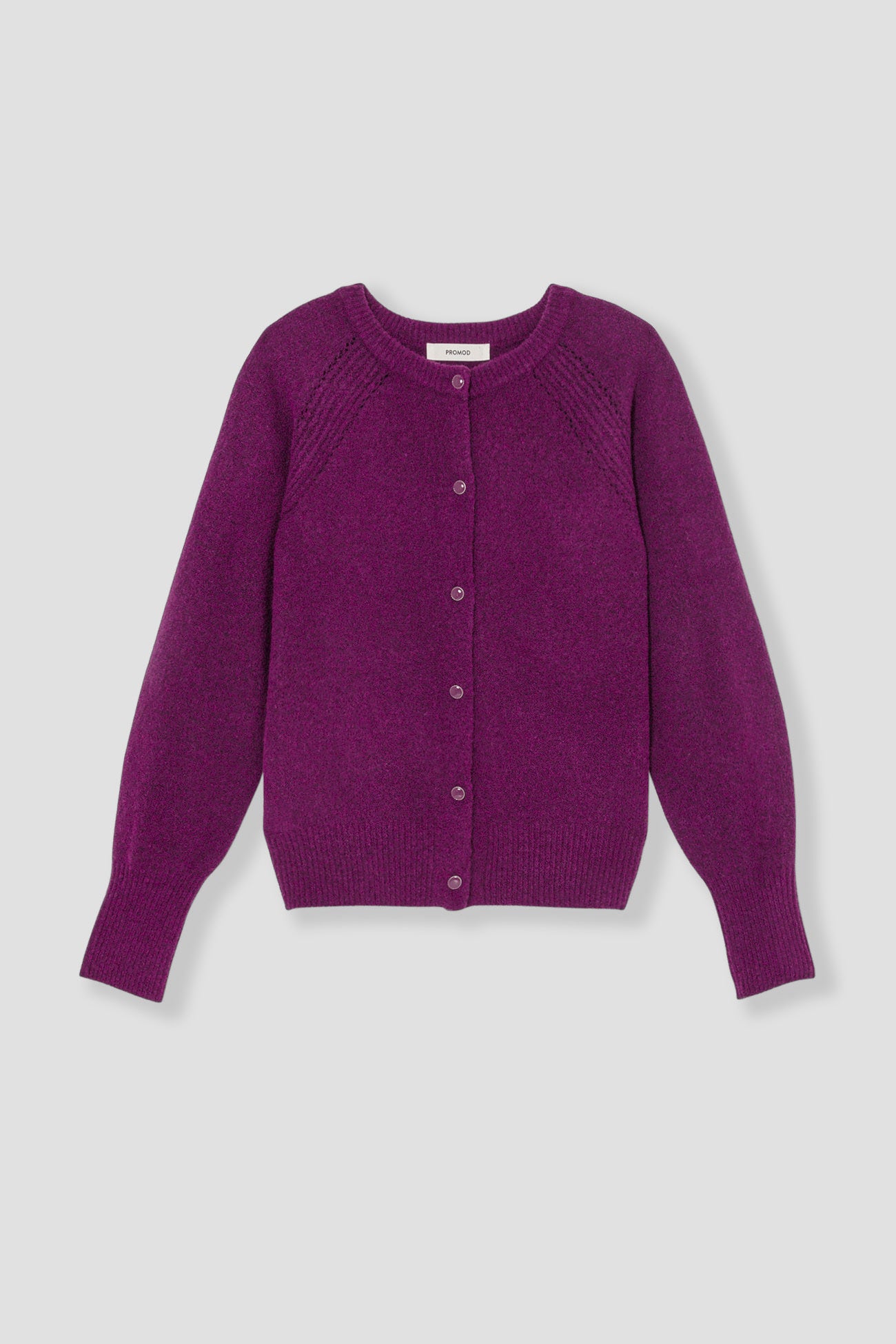 Soft button cardigan - Violet