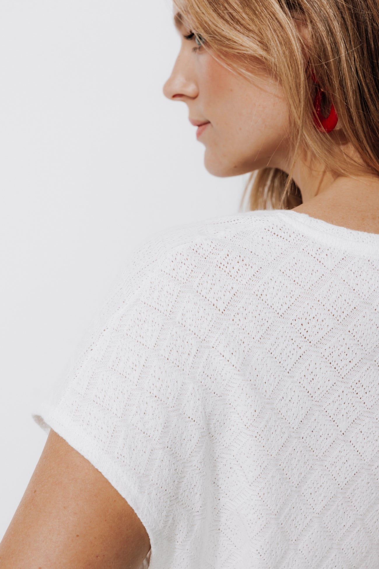 Pointelle t-shirt - Ecru