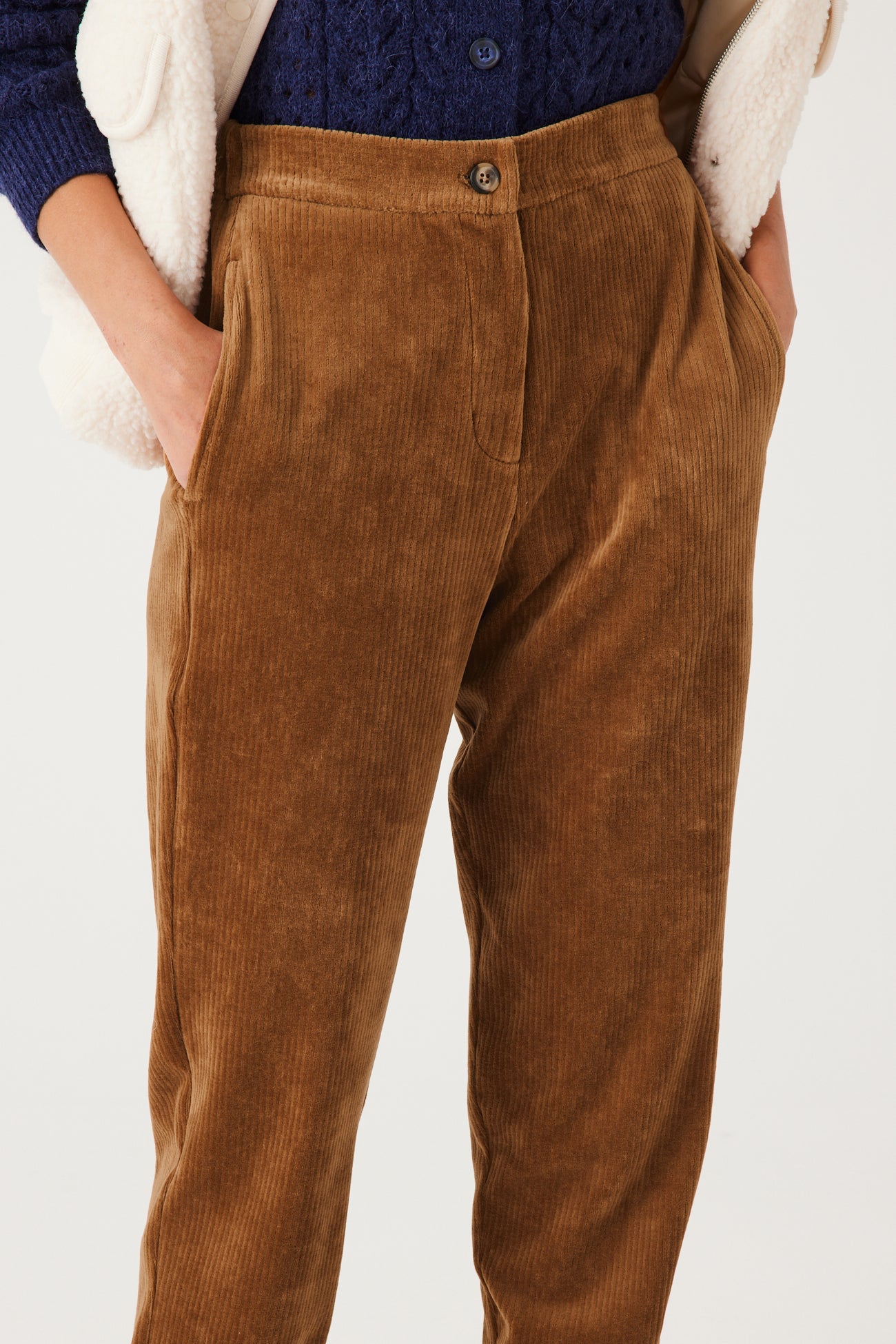 Corduroy trousers - Chestnut brown
