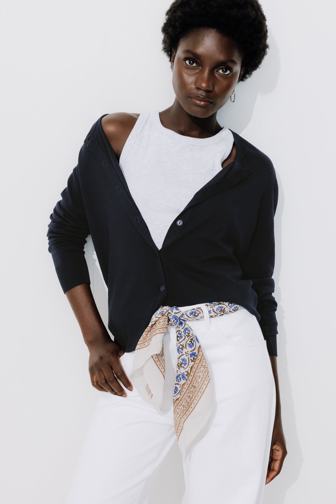 Ecodesign cardigan - Navy blue