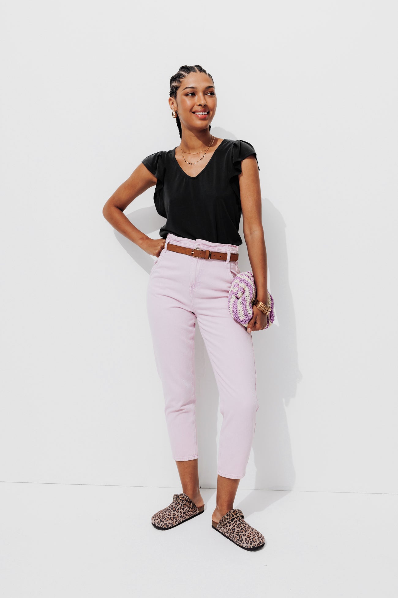 Frilly sleeved t-shirt - Light green