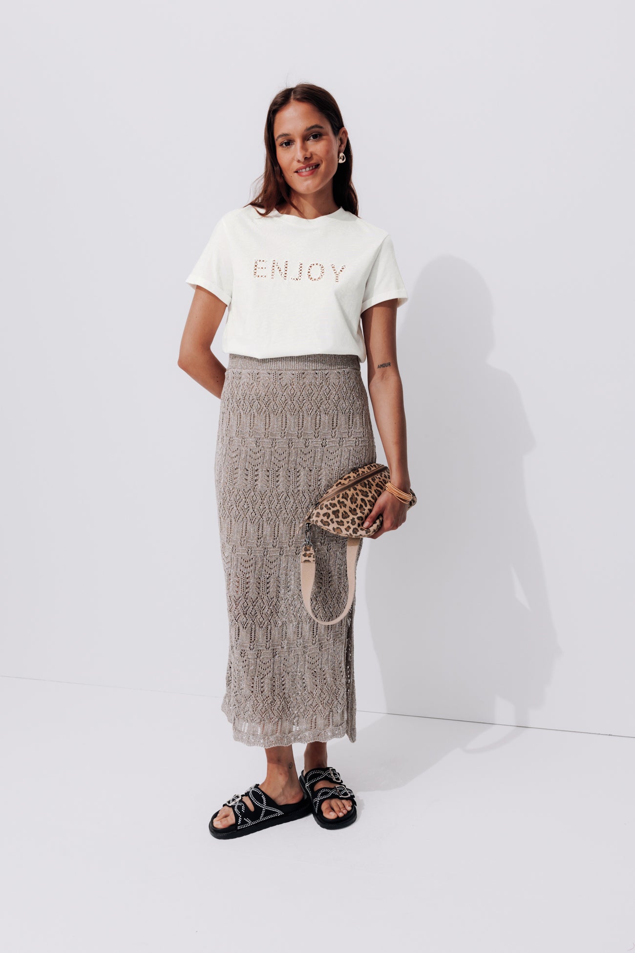 Slogan t-shirt - Ecru