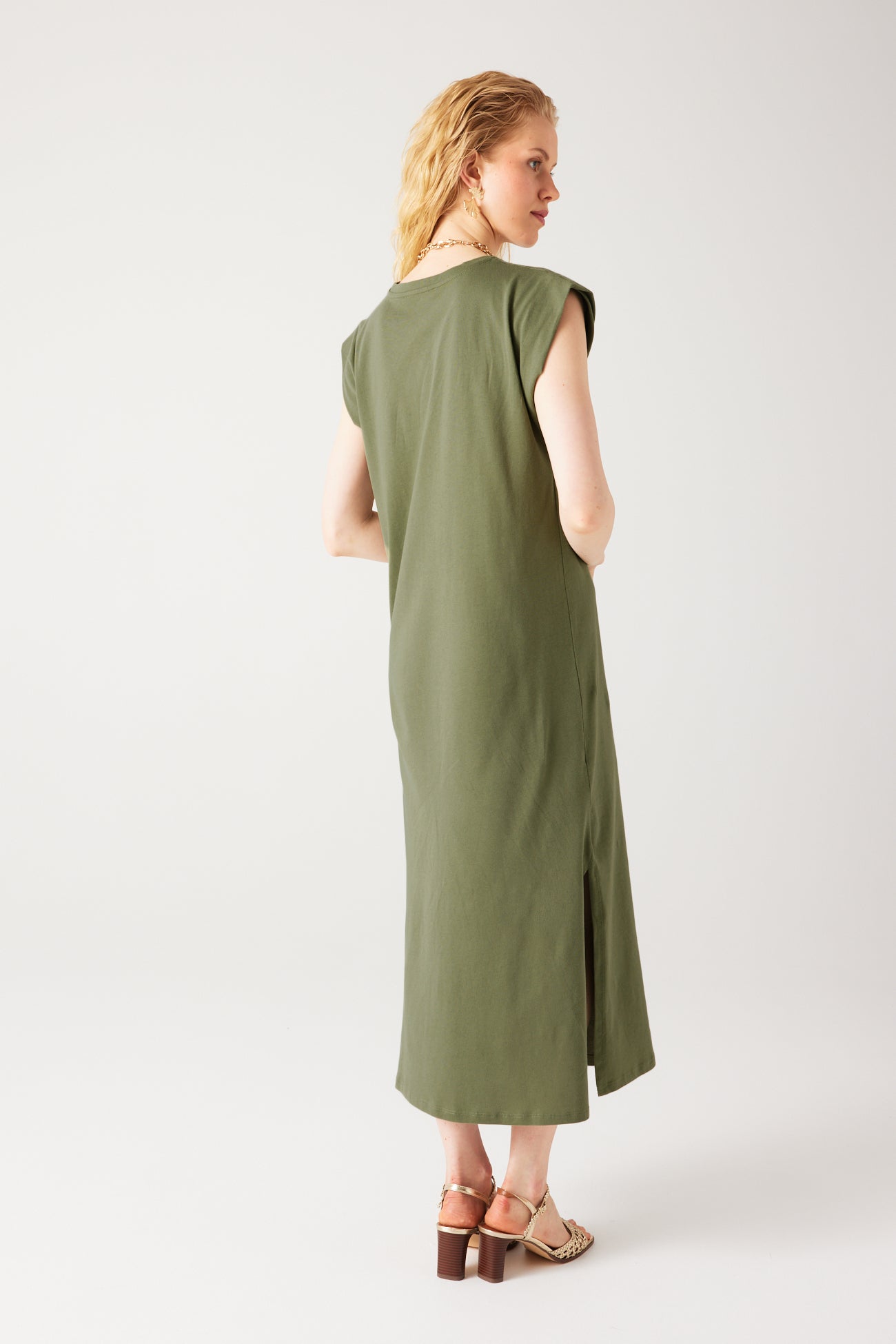 Long t-shirt dress - Khaki