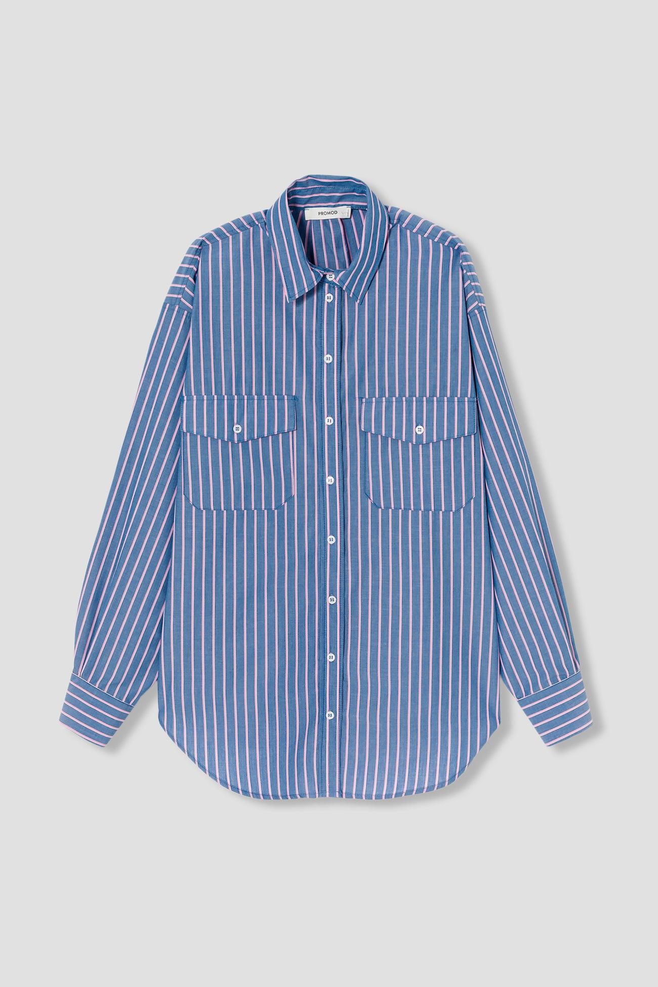 Striped oversized shirt - Blue stripes