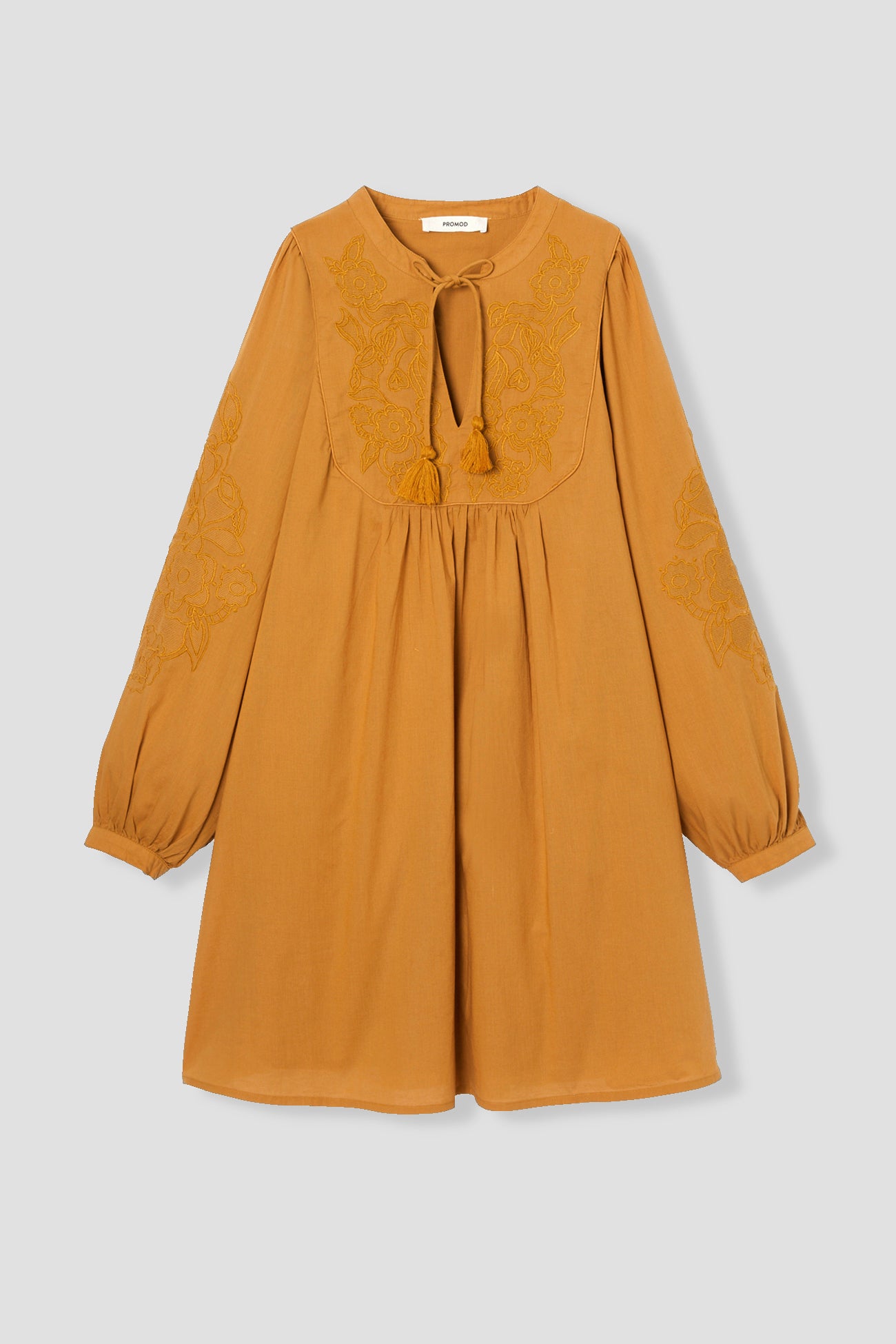 Short embroidered dress - Black