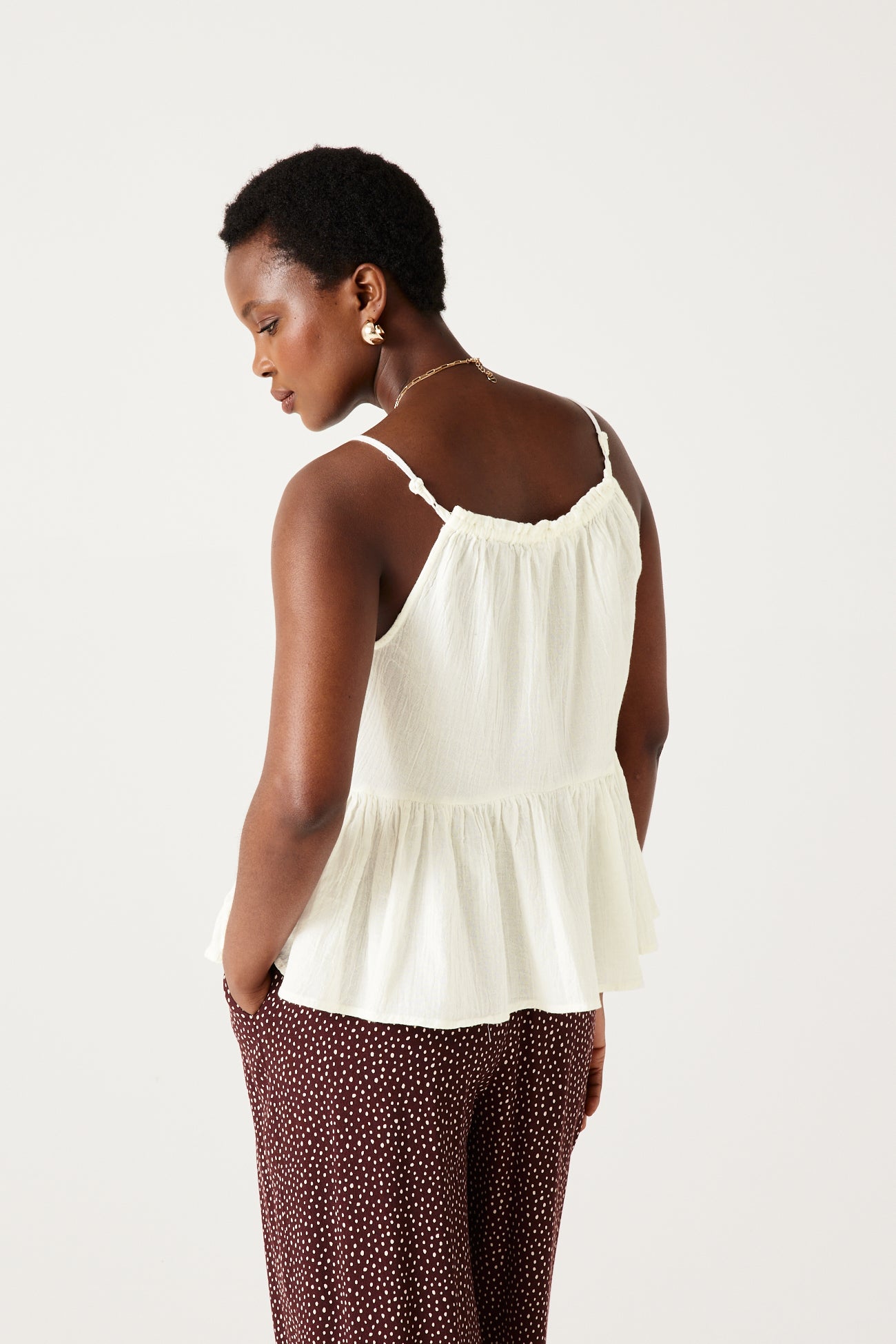 Gauze cotton top - Ecru