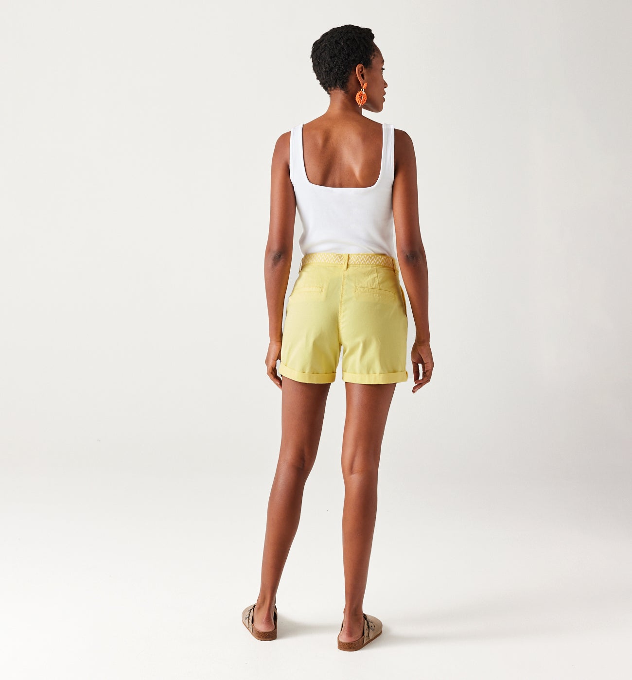 Pleat shorts belt - Lilac