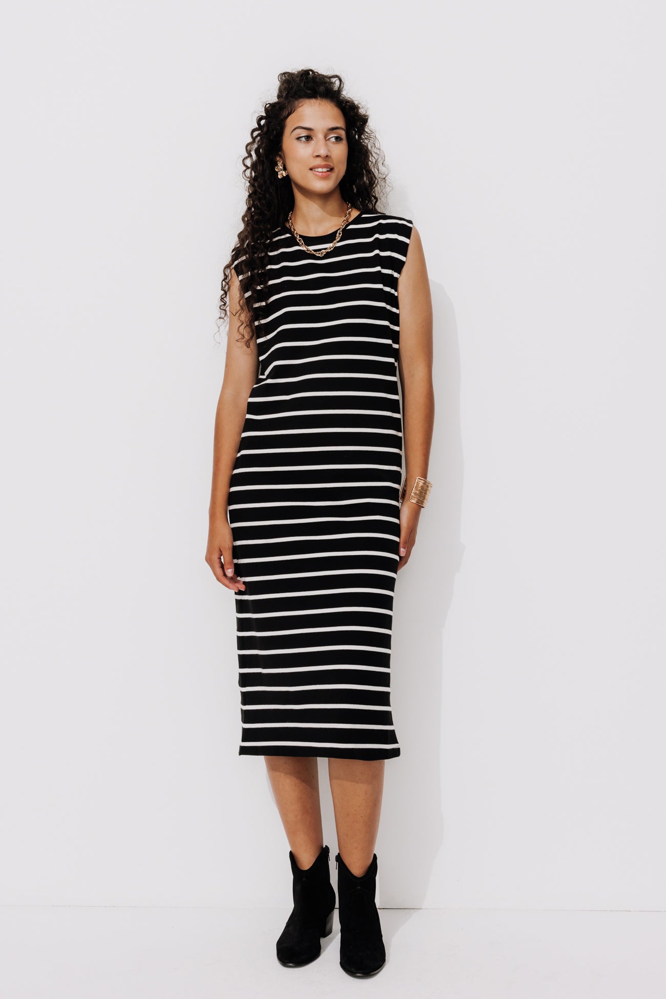 Nautical striped dress - Black stripes