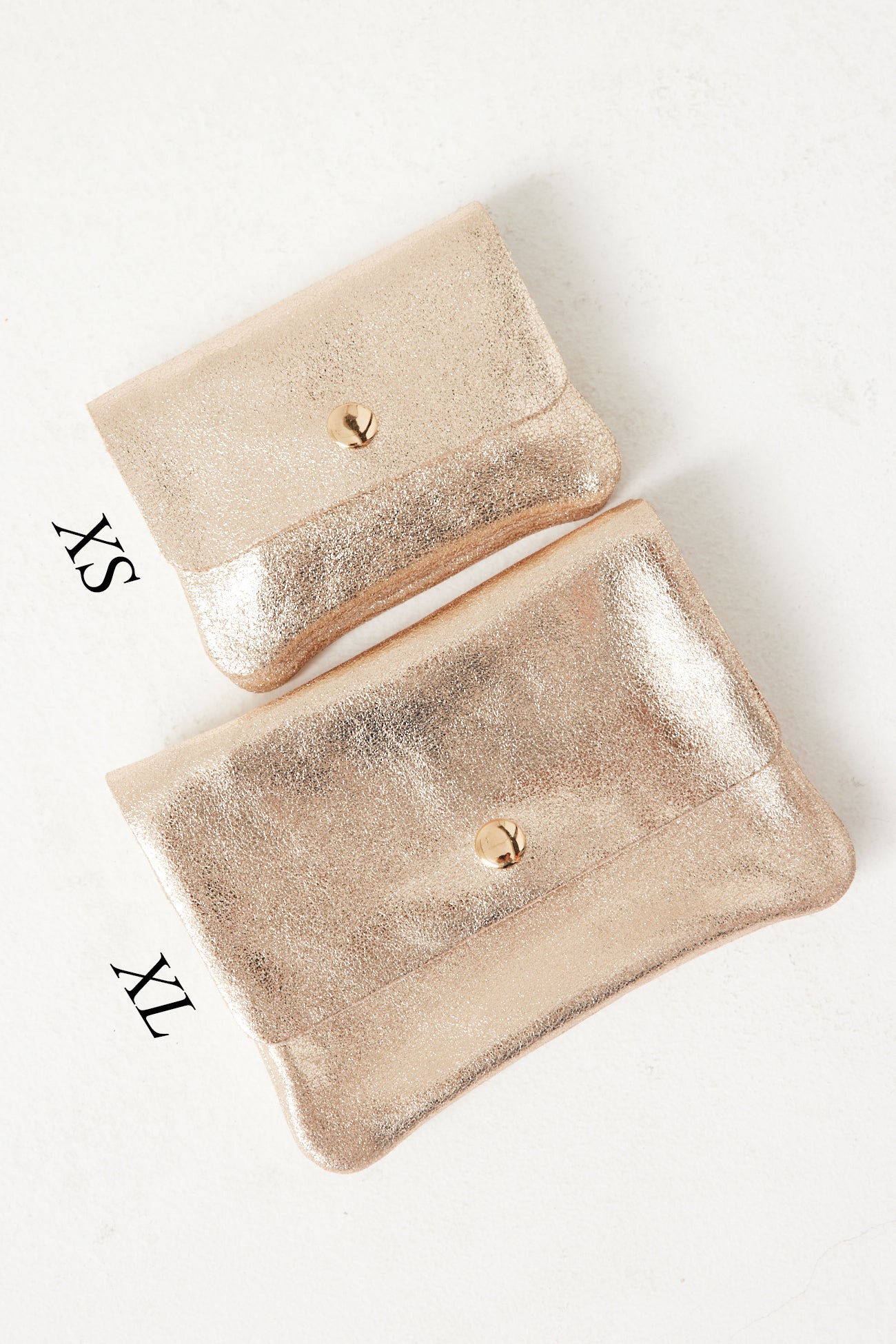 Glitzy leather purse - Olive green