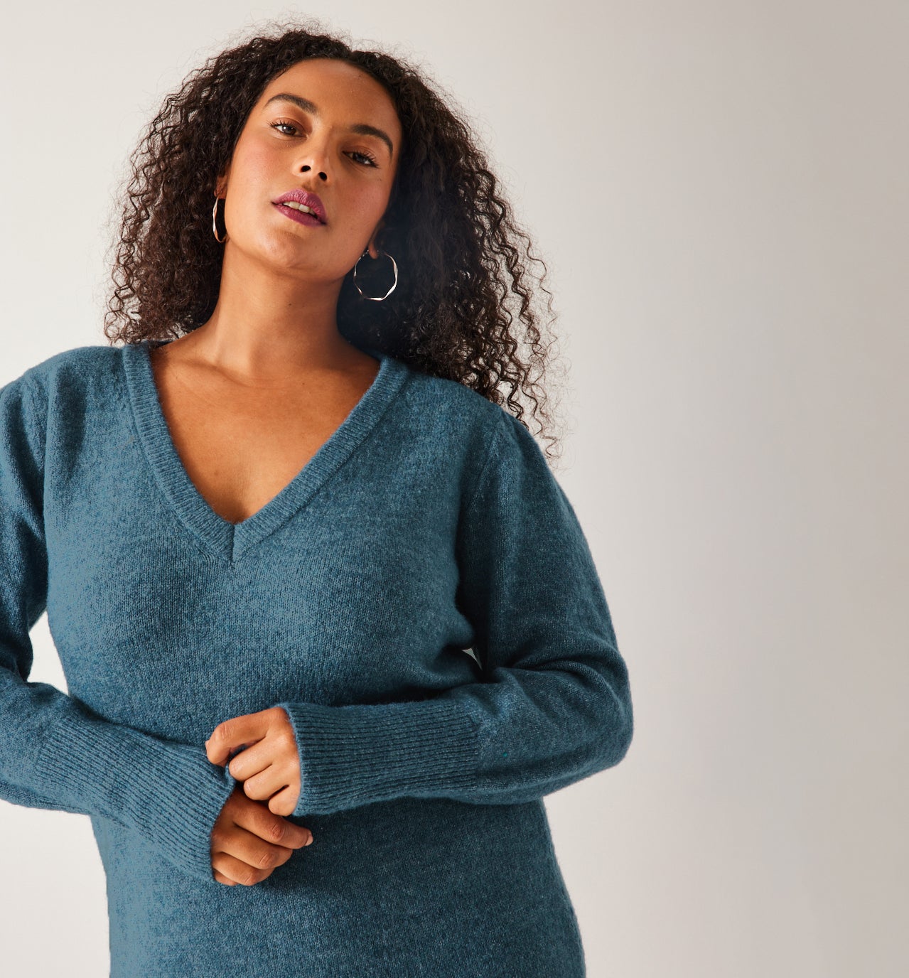 Flecked jumper dress - Black