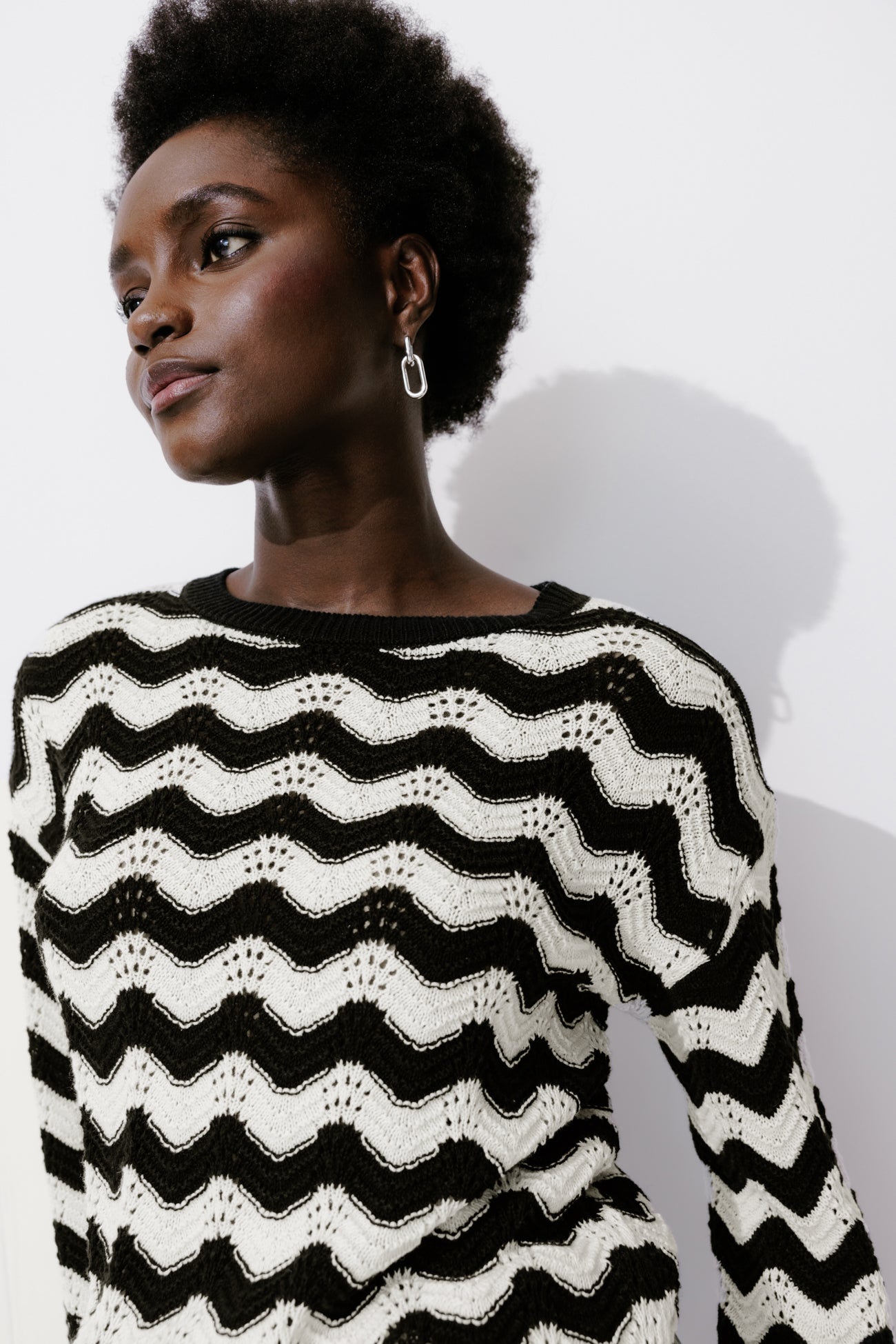 Opnework striped jumper - Black stripes