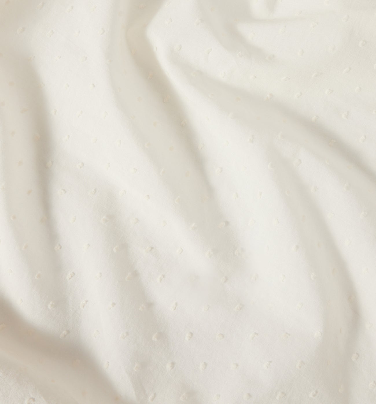 Cotton plumetis fabric cut - Ecru