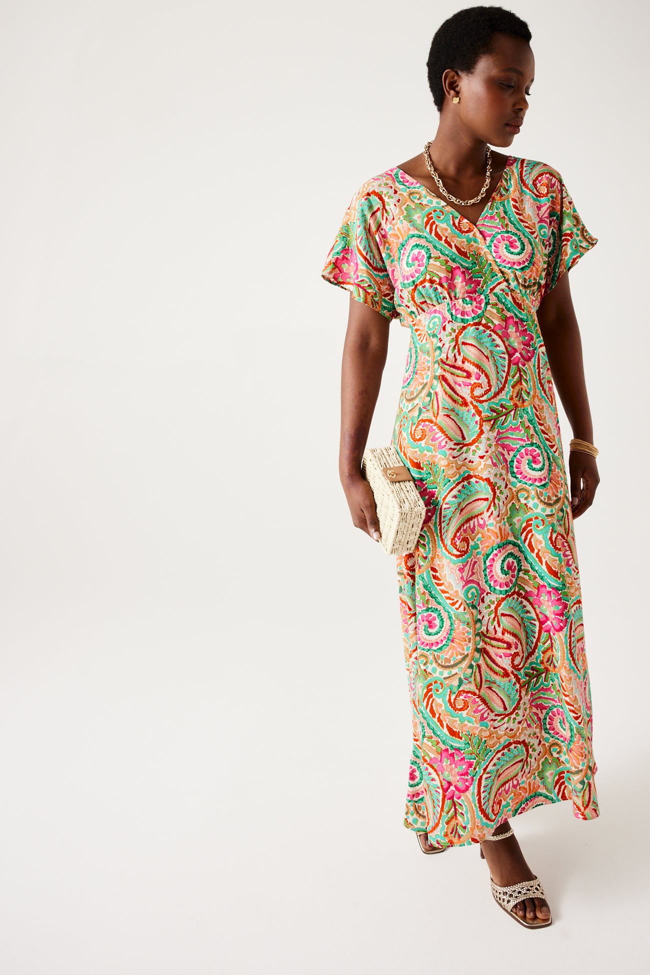 Ecodesign patterned dress - Multicolour print