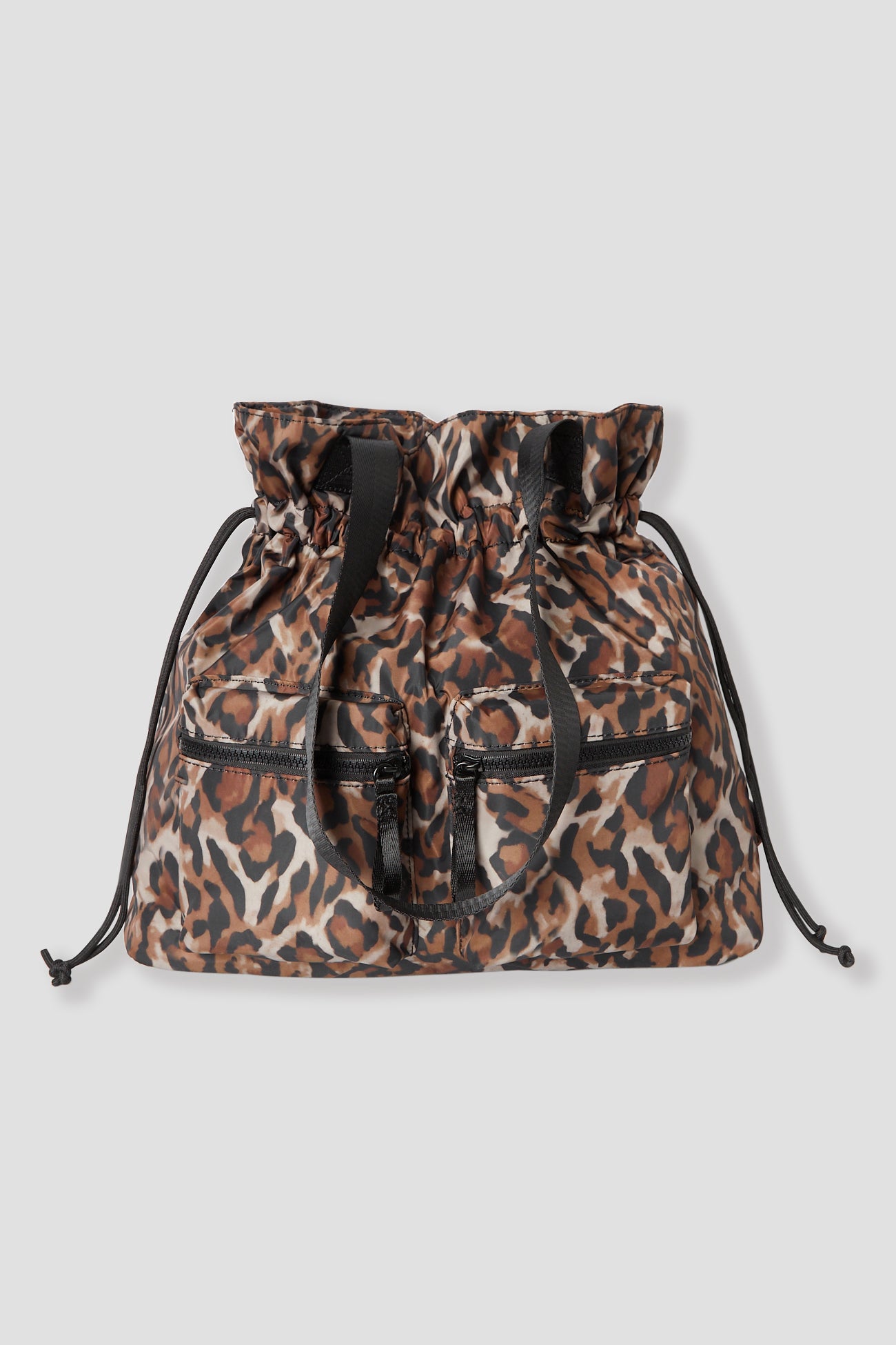 Water-resistant leopard bag - Camel print