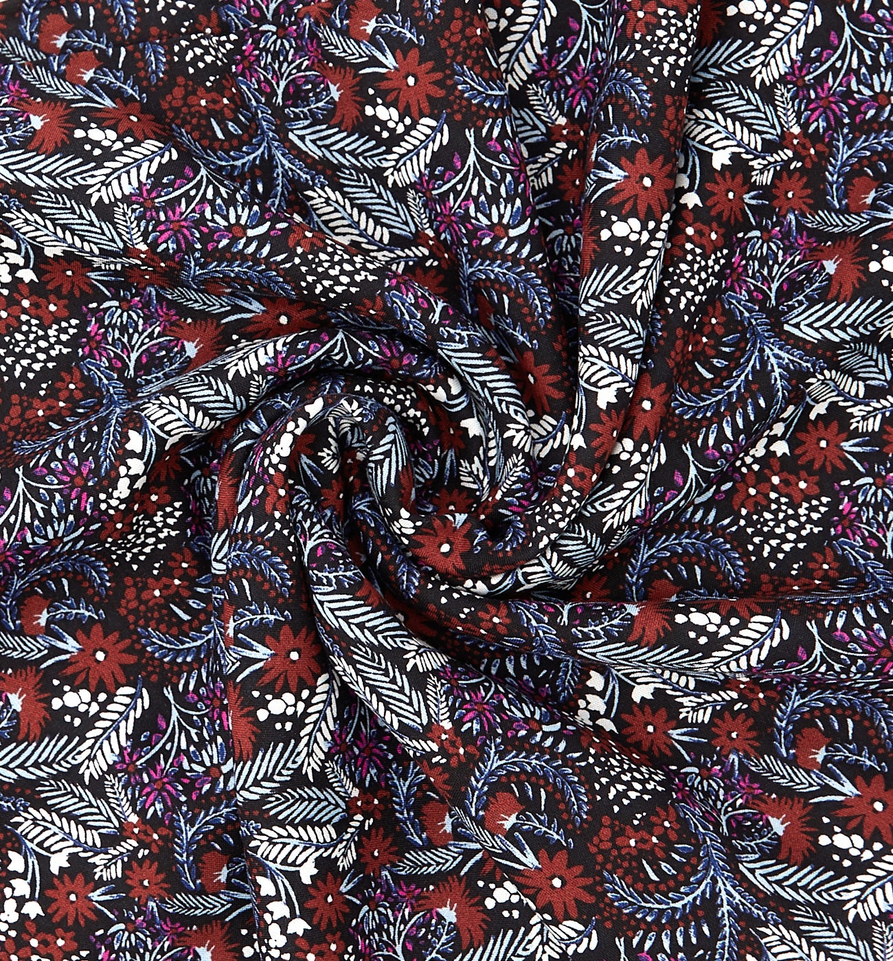 Patterned viscose fabric cut - Multicolour print