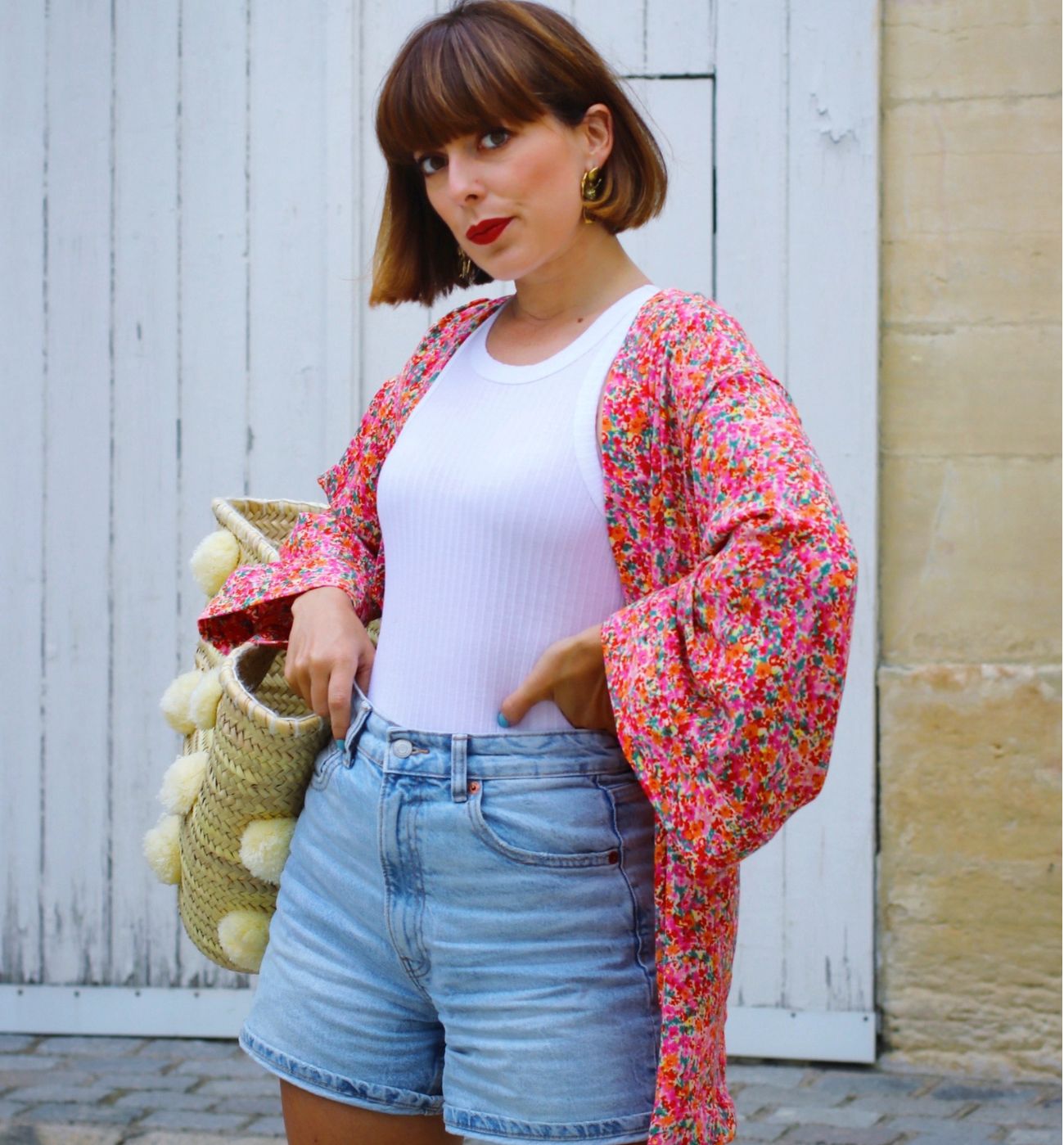 3m crinkle viscose fabric cut - Mandarine print