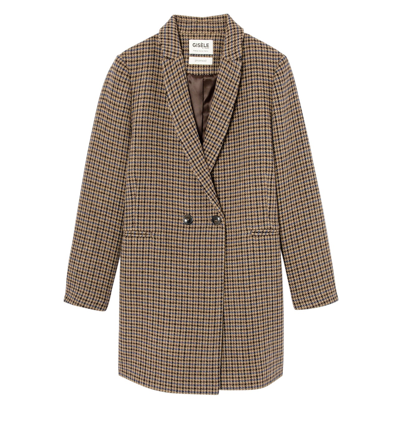 GISELE wool-blend coat - Black