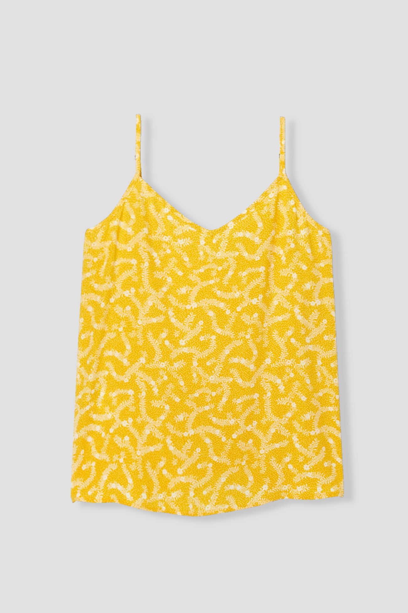 Patterned strappy top - Ochre print