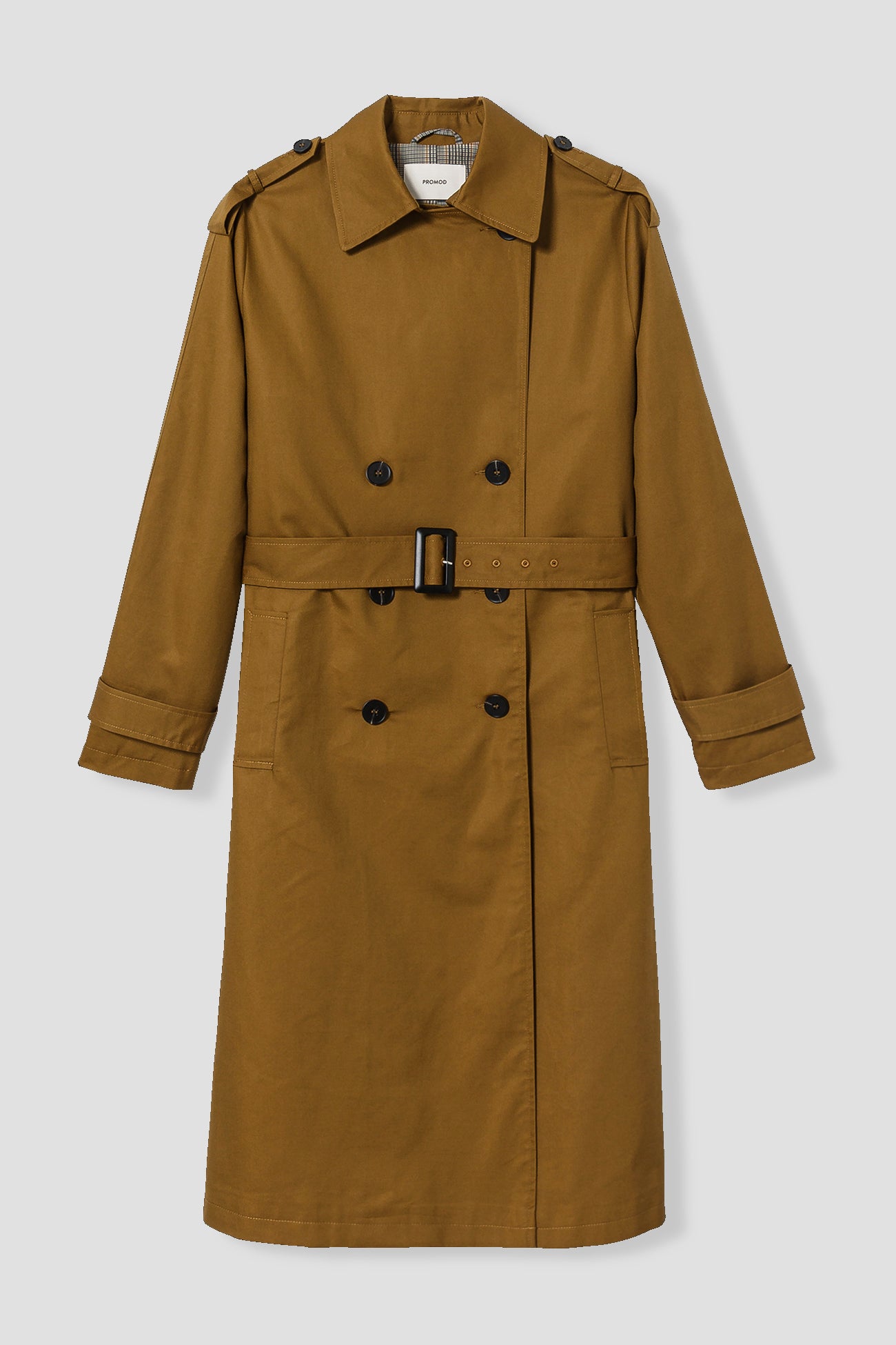 Plain belted trenchcoat - Navy blue