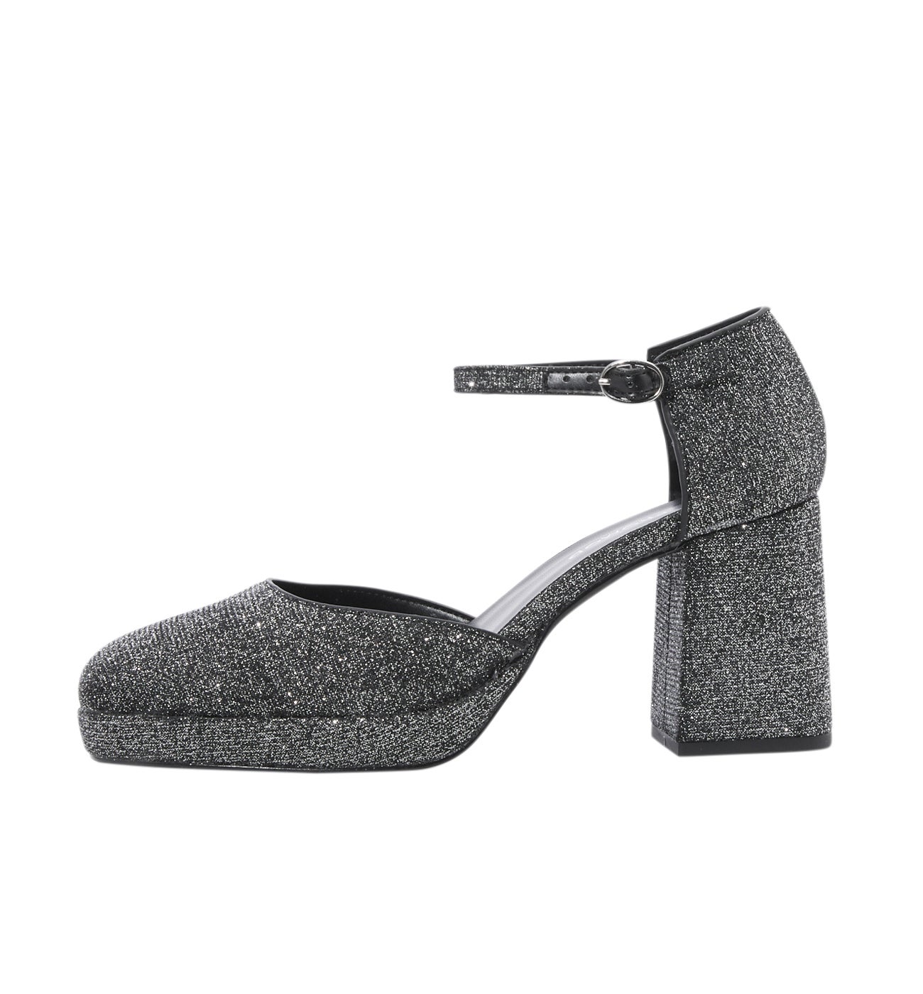 Heeled Mary Jane shoes - Silver