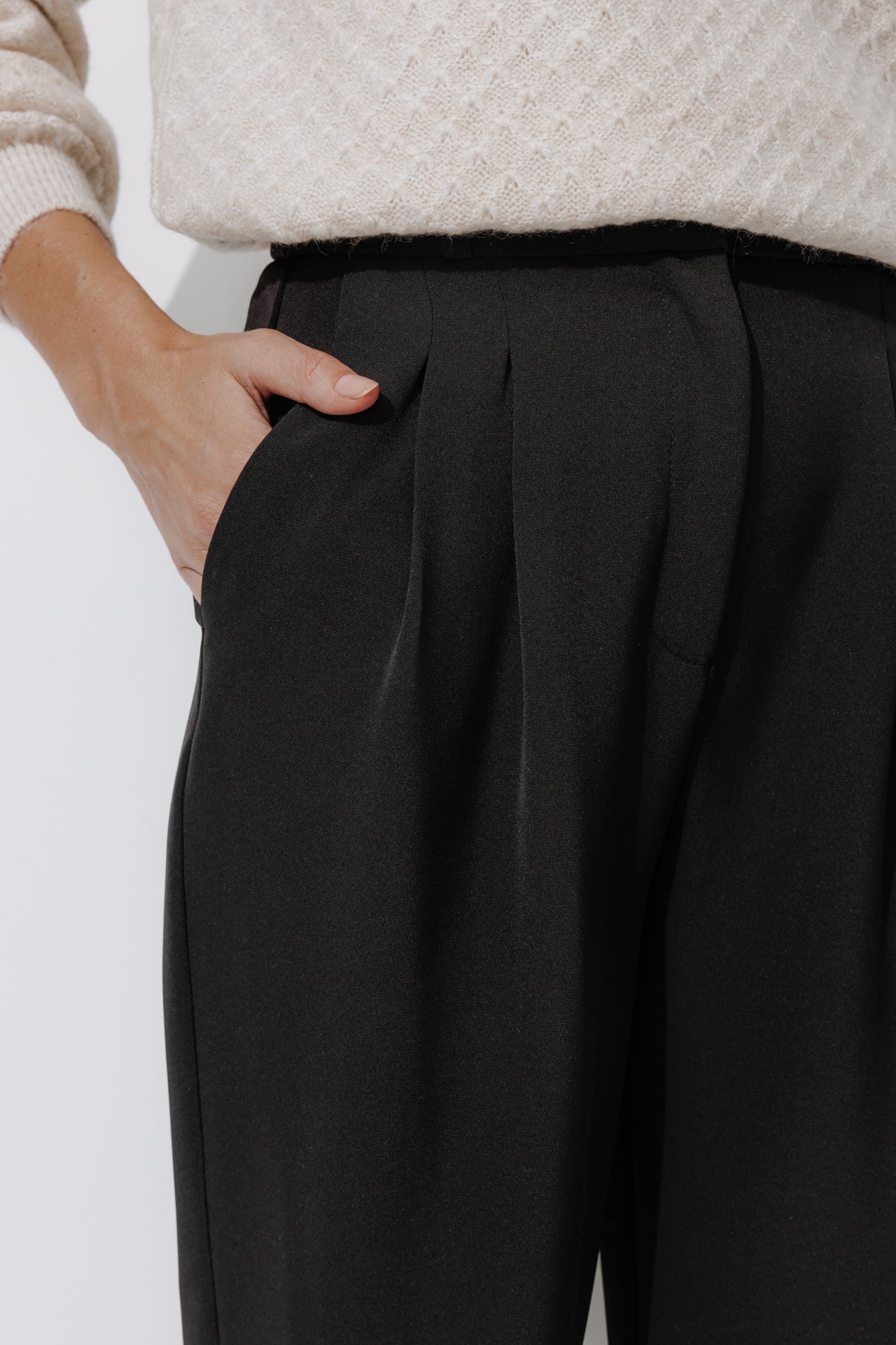 Pleat trousers - Grey print