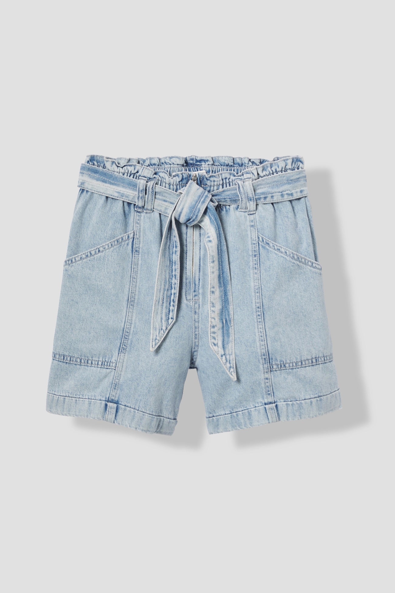 High-waist denim jeans - Light denim