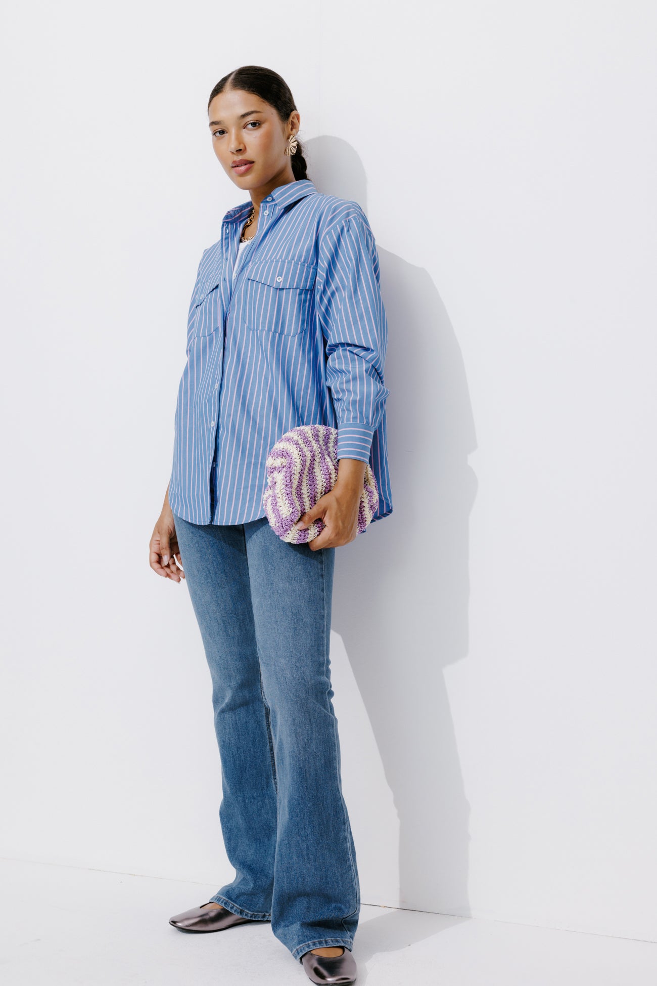 EUGENE flared jeans - Medium denim