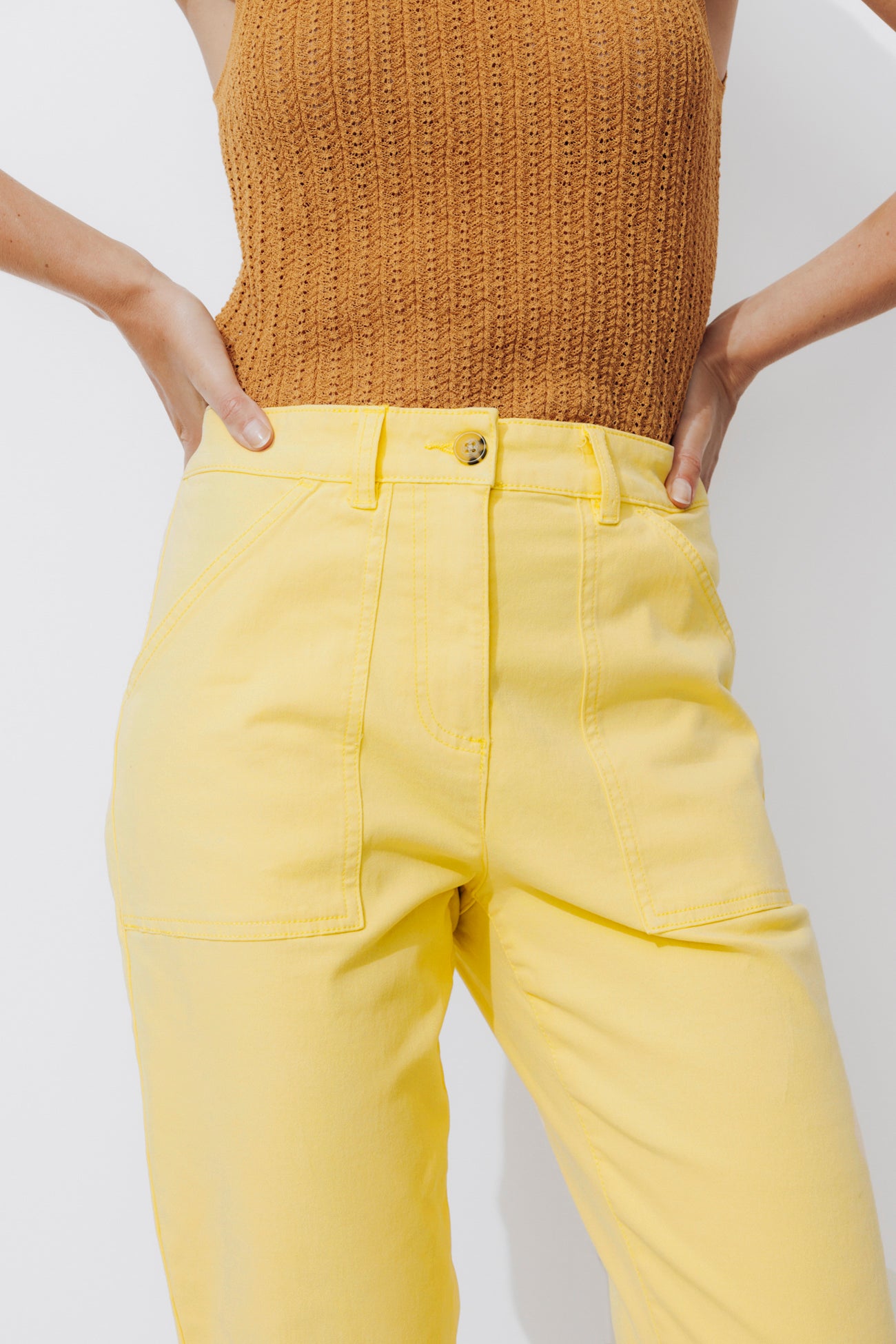 Cotton trousers - Yellow
