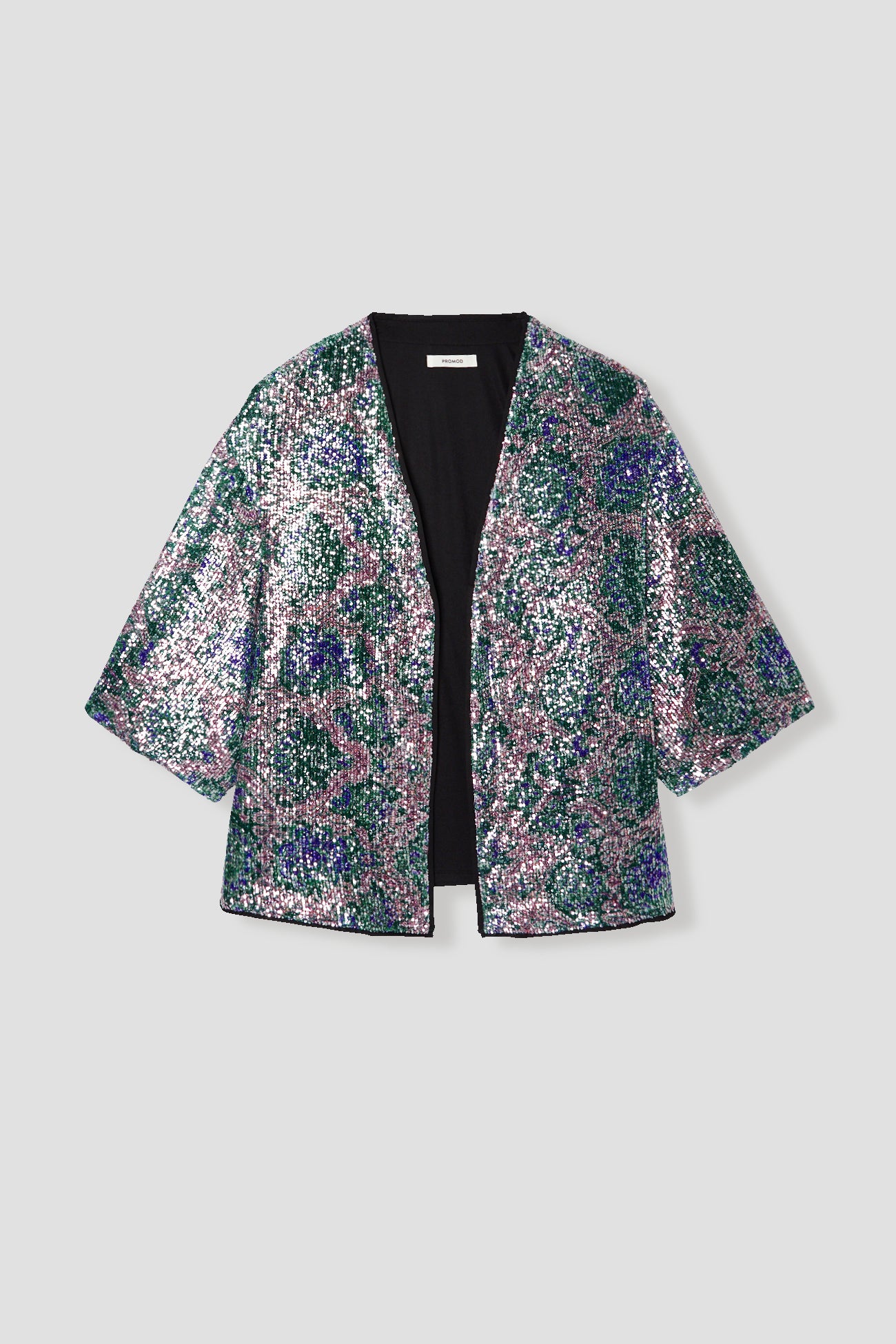 Glitzy kimono jacket - Multicolour print