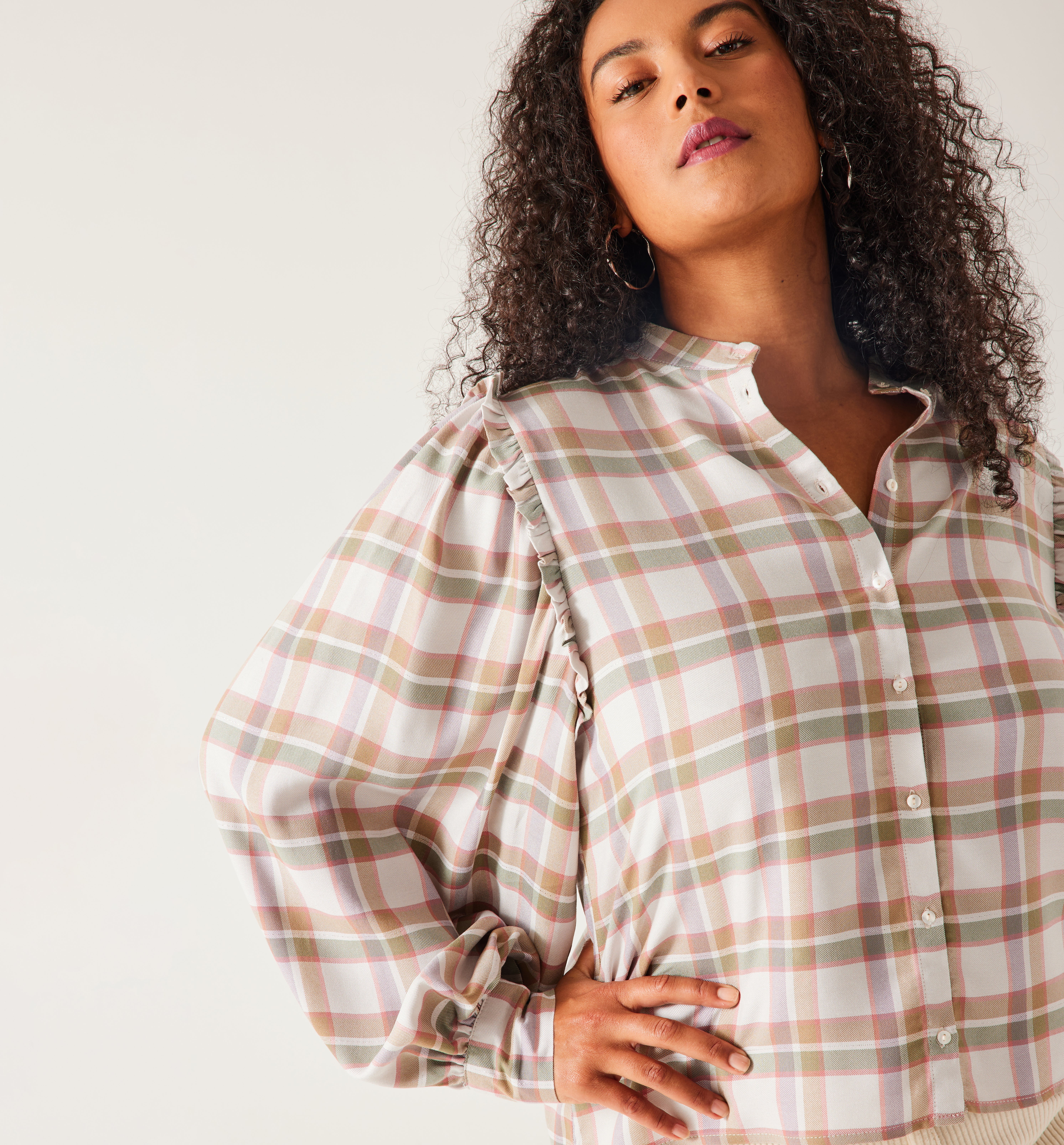 Checked shirt - Ecru checks