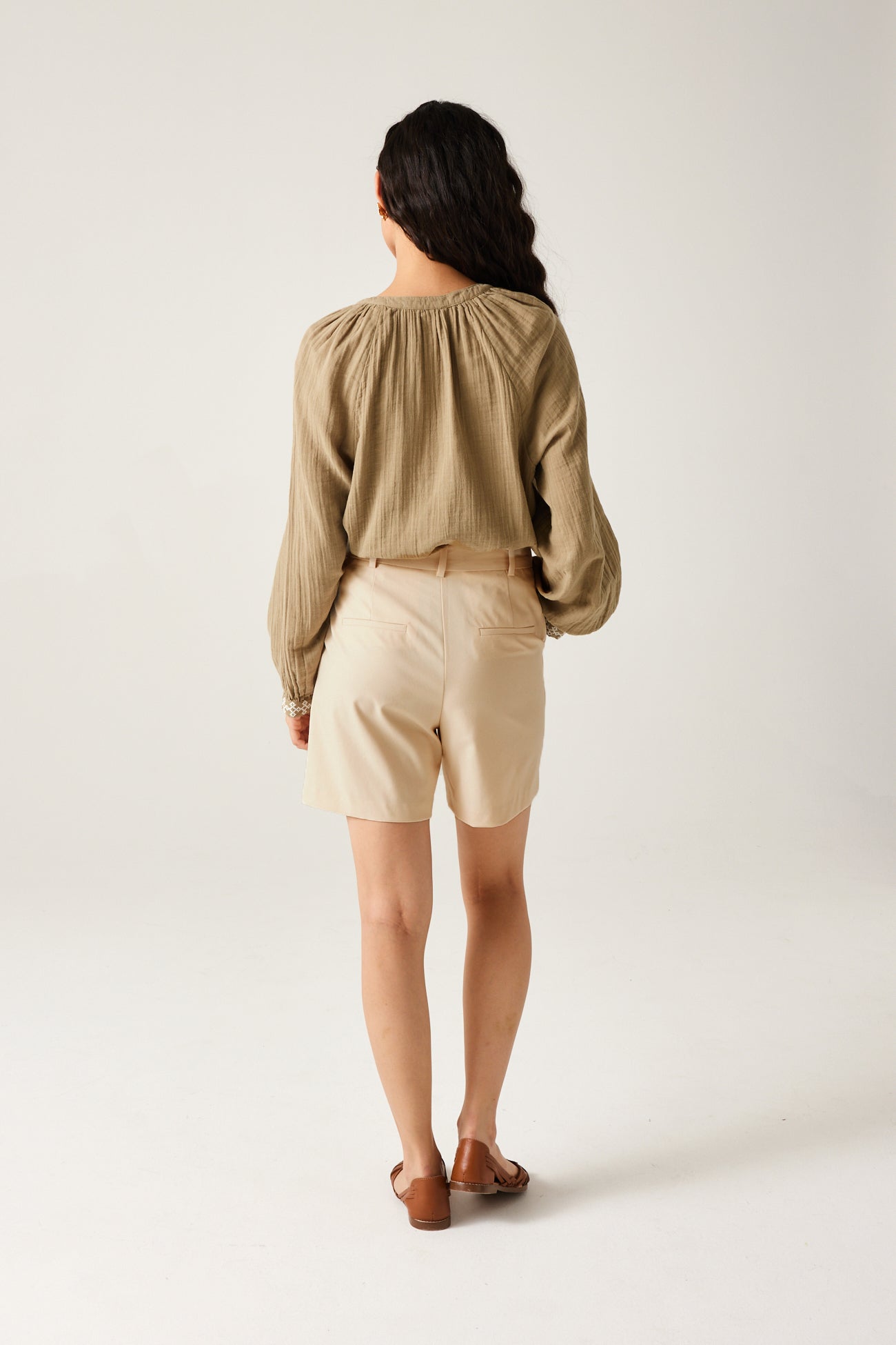 Tailored shorts - Beige