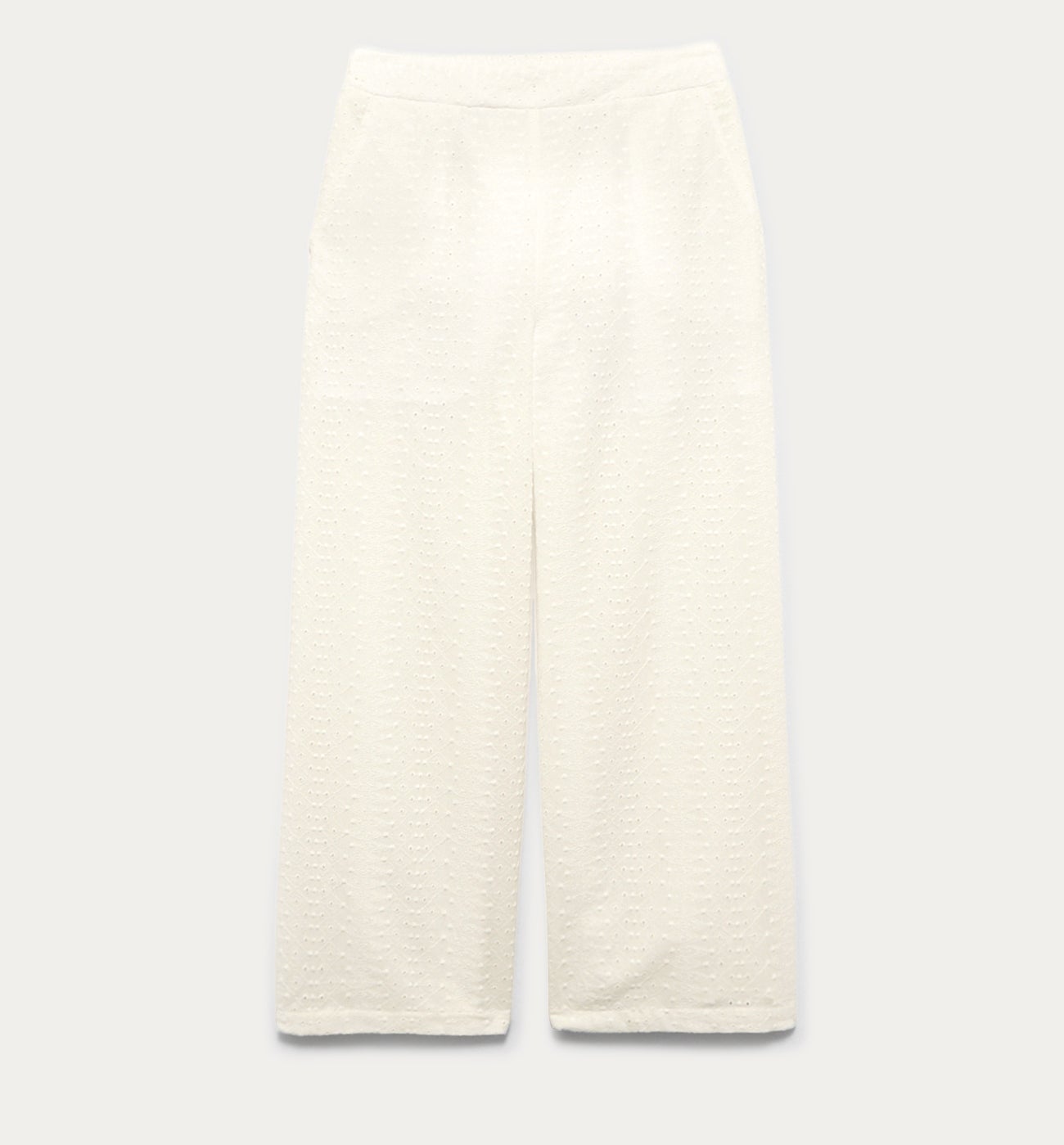 Broderie anglaise trousers - Ecru