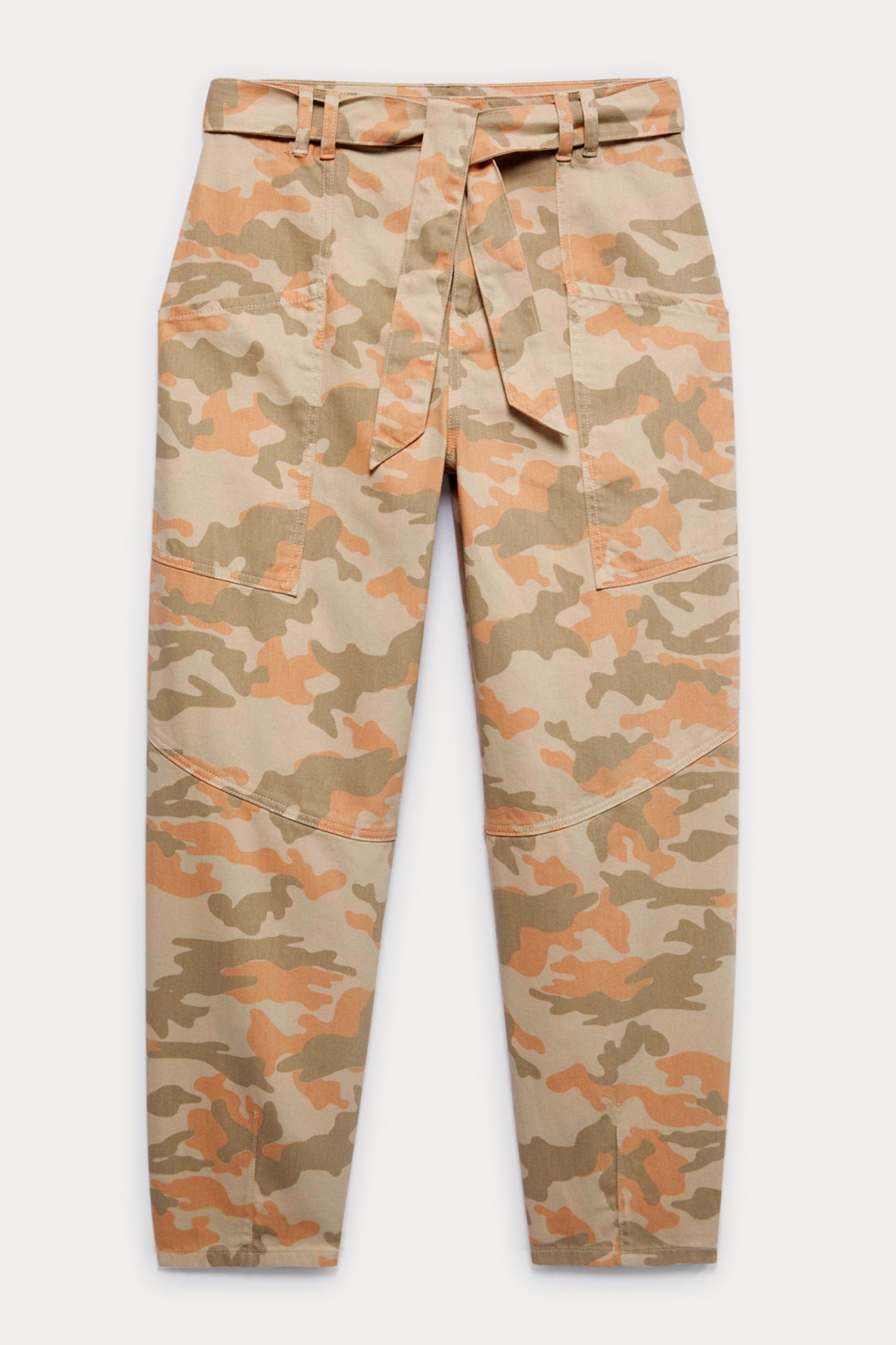 Patterned baggy trousers - Peach prints