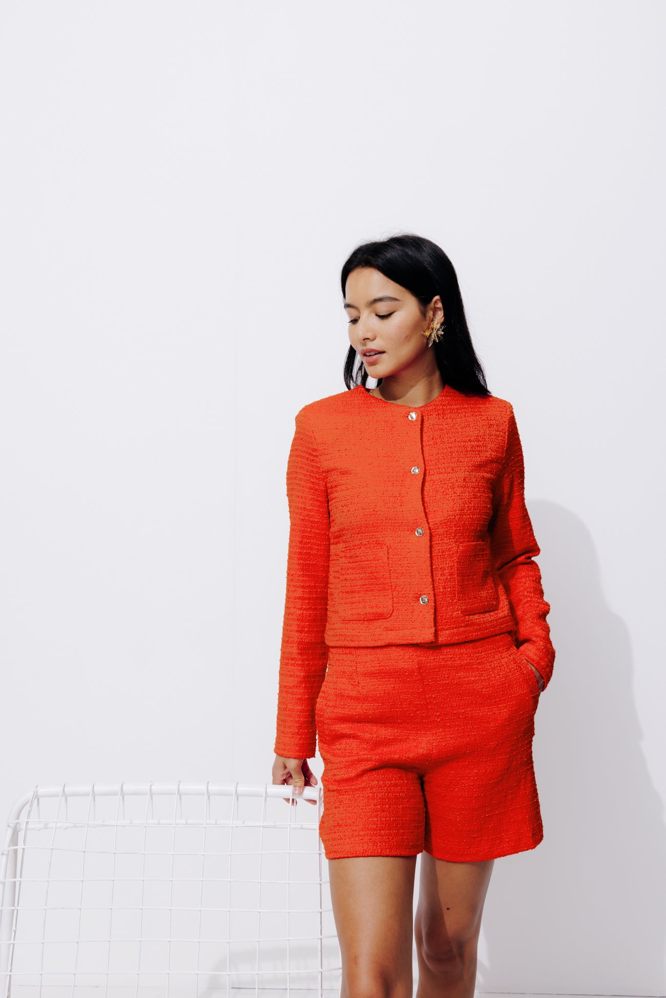 Short tweed jacket - Red