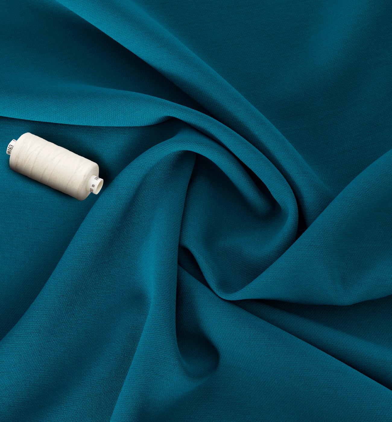 Polyester fabric cut - Peacock blue