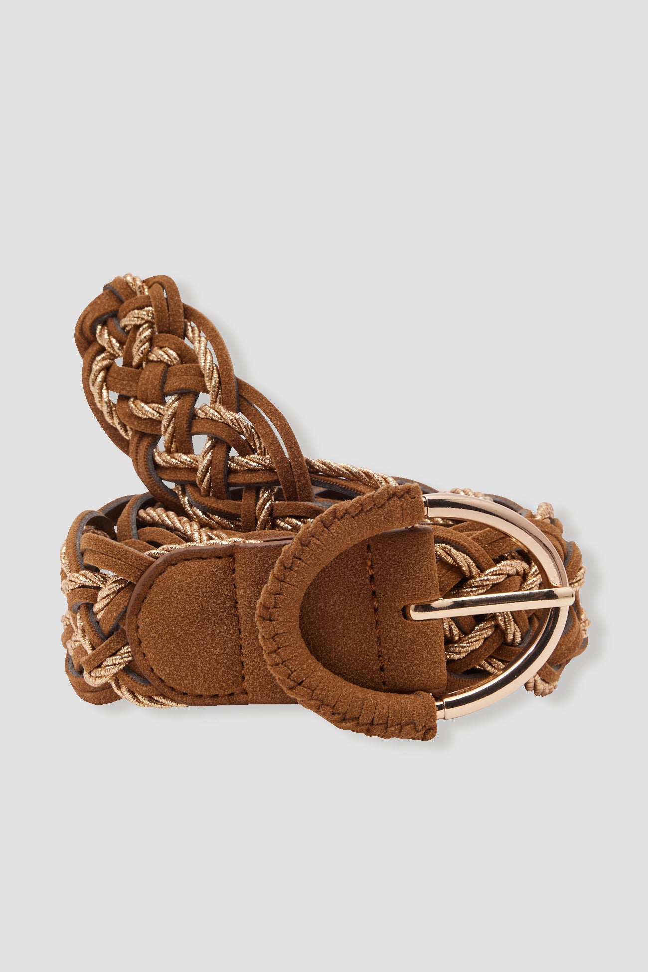 Plaited belt - Camel