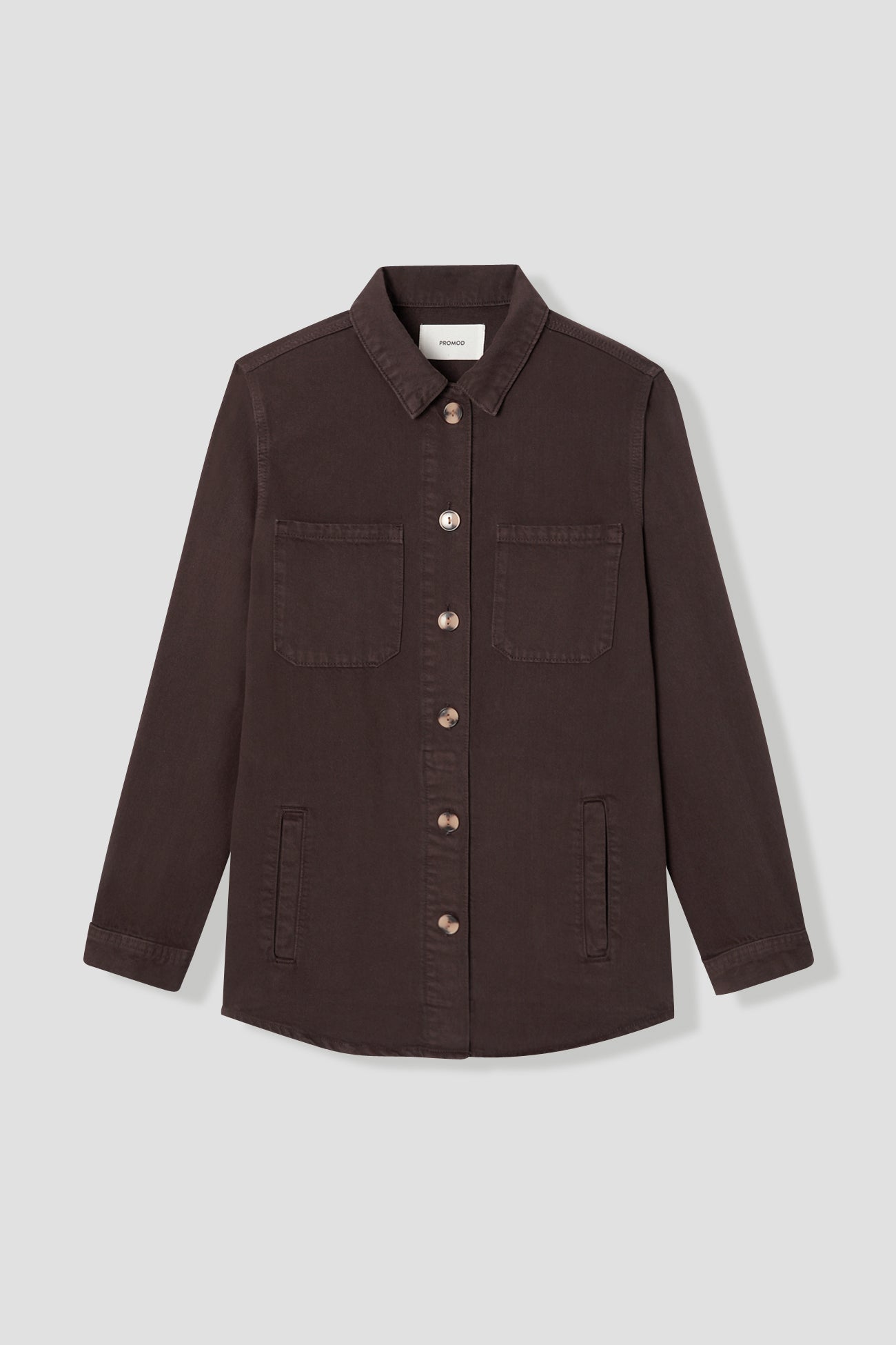 ALMA canvas overshirt - Chocolate